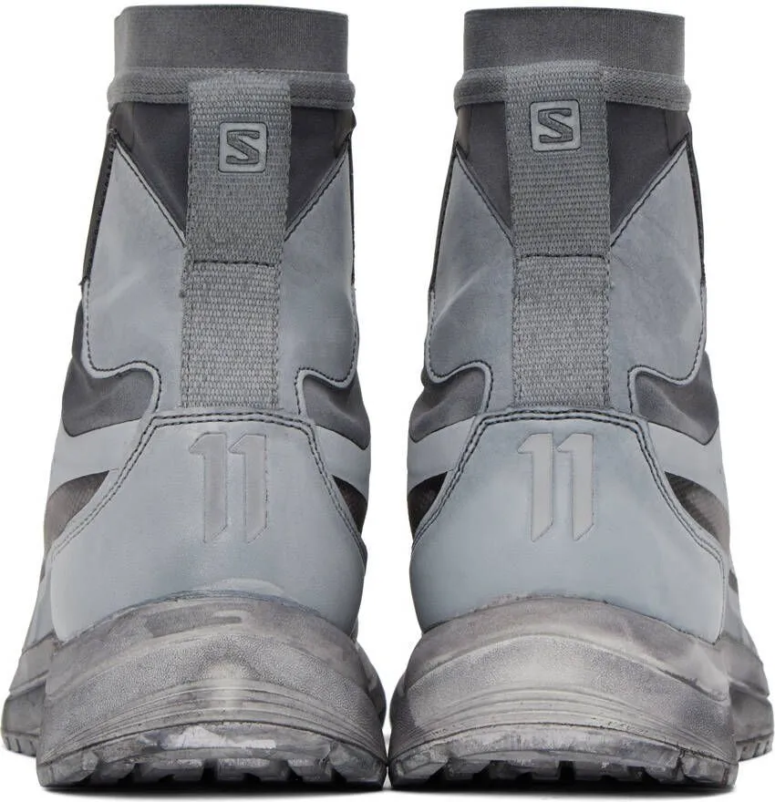 11 by Boris Bidjan Saberi Gray Salomon Edition Bamba 2 High Sneakers