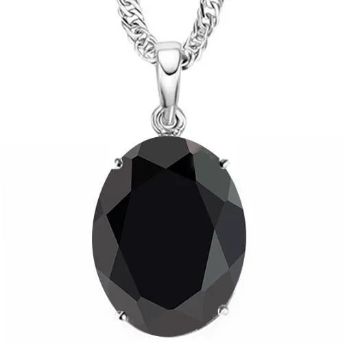 2/3 CT GENUINE BLACK SAPPHIRE 10KT SOLID GOLD PENDANT