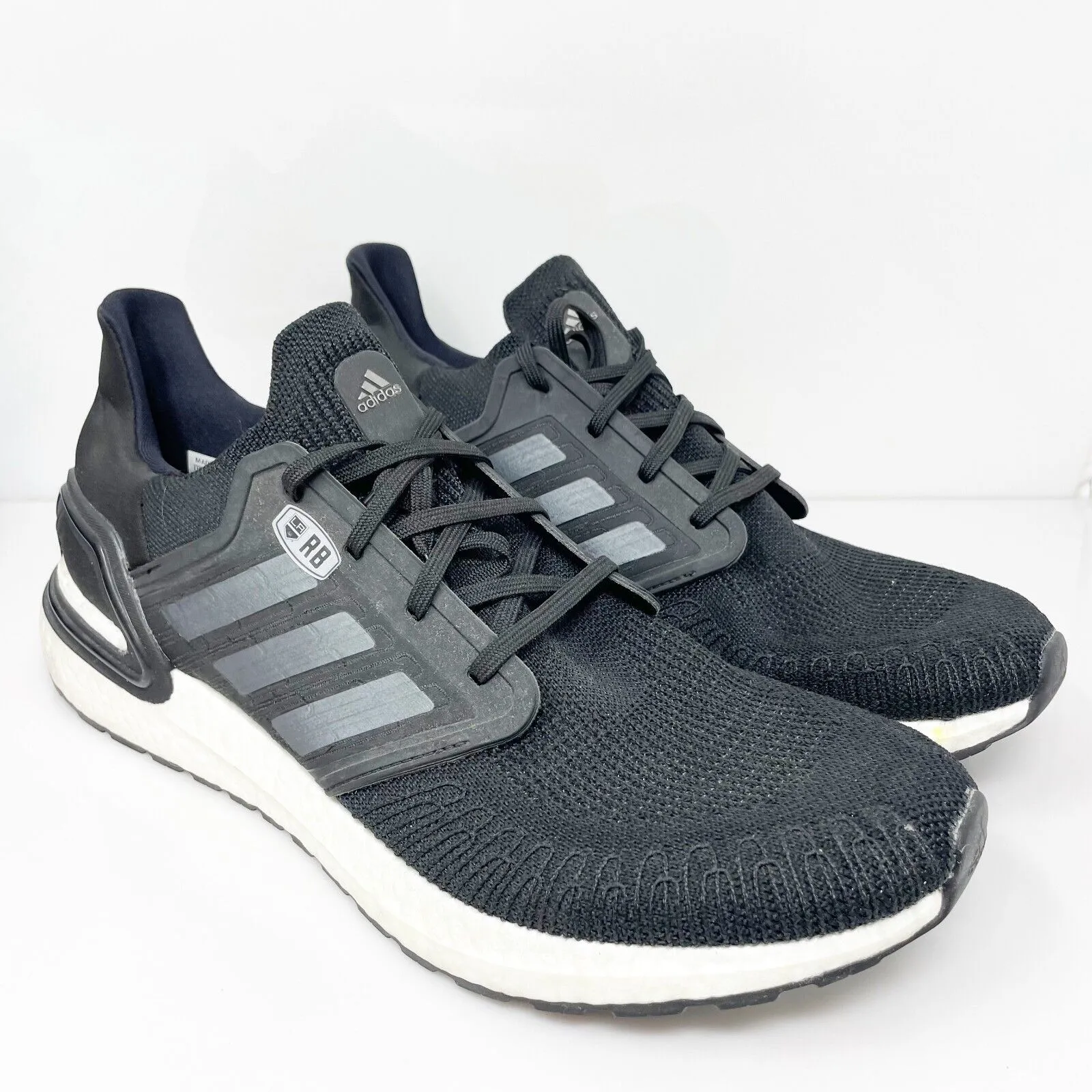 Adidas Mens Ultraboost 20 EF1043 Black Running Shoes Sneakers Size 12