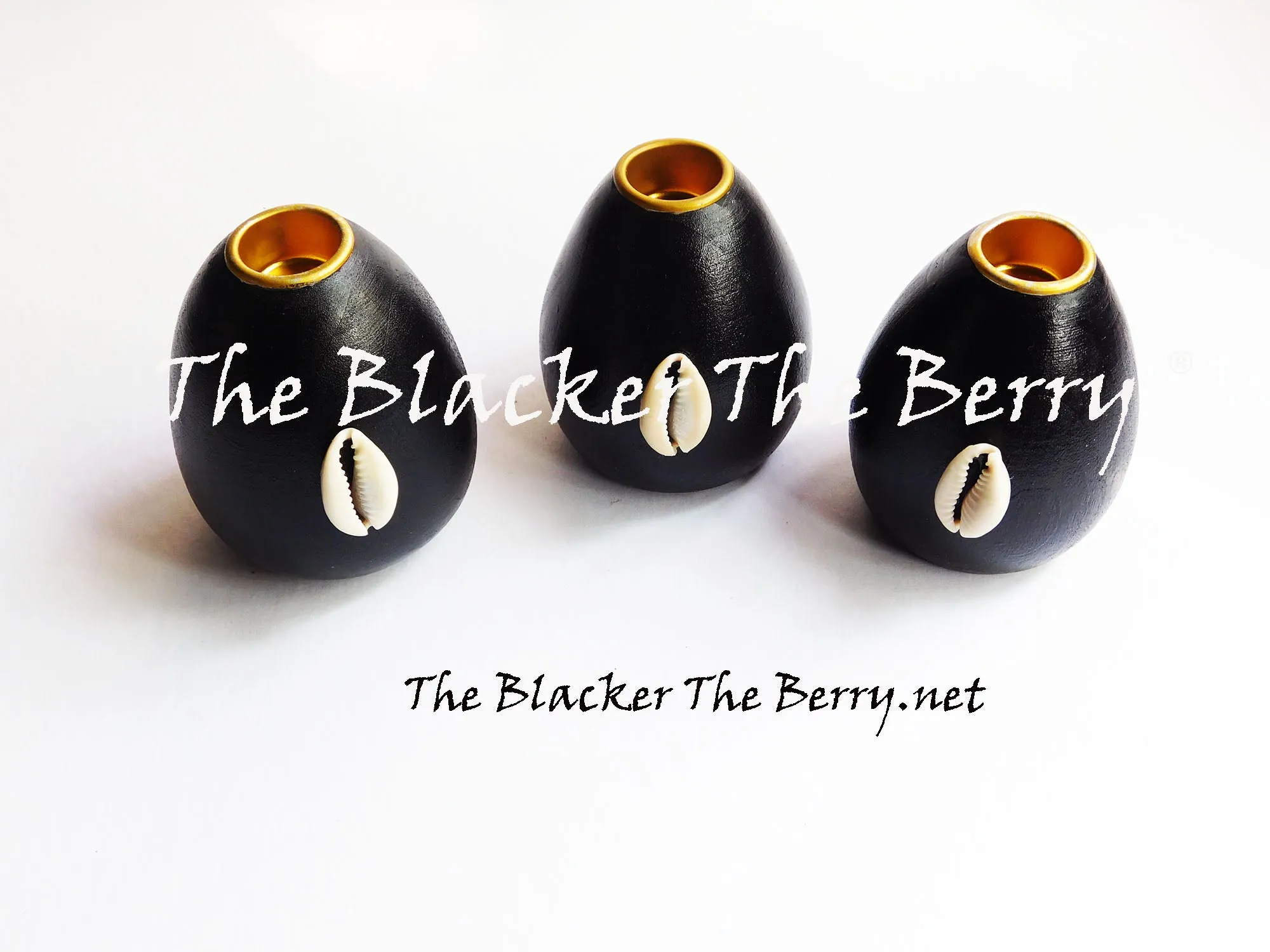 African Candle Holders Black Cowrie Ethnic The Blacker The Berry