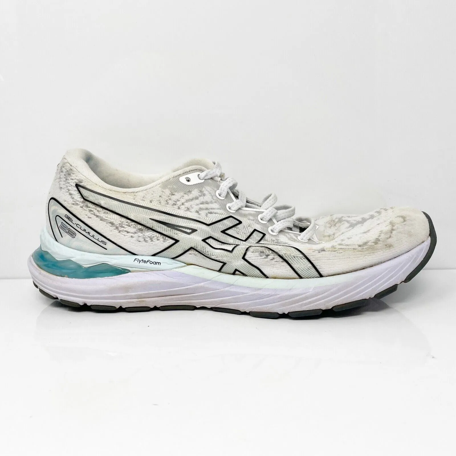 Asics Womens Gel Cumulus 23 1012A888 White Running Shoes Sneakers Size 8.5