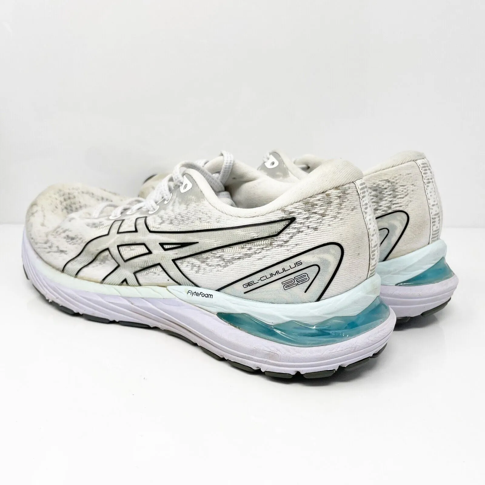 Asics Womens Gel Cumulus 23 1012A888 White Running Shoes Sneakers Size 8.5