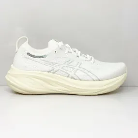 Asics Womens Gel Nimbus 26 1012B601 White Running Shoes Sneakers Size 8.5