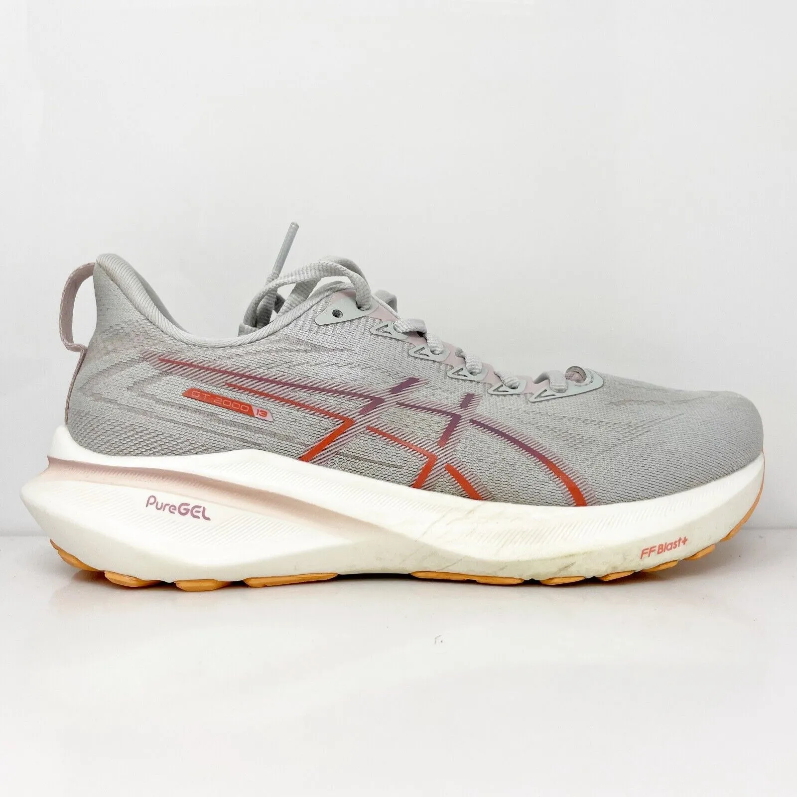 Asics Womens GT 2000 13 1012B667 Gray Running Shoes Sneakers Size 9 W