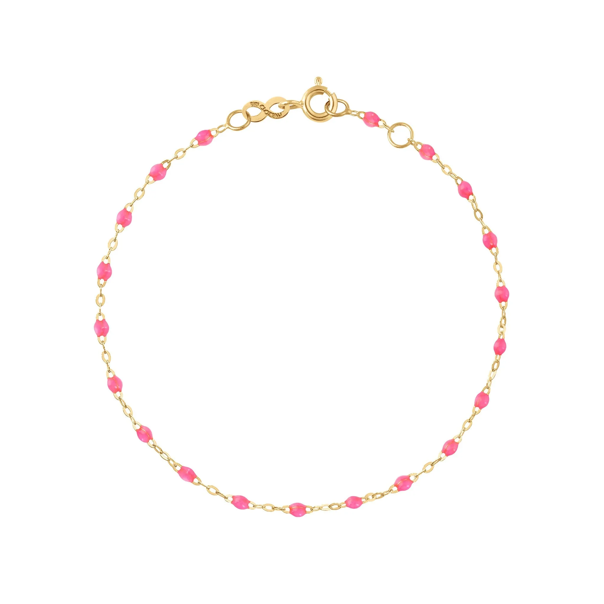 Baby Classic Gigi Pink bracelet, Yellow Gold, 5.1