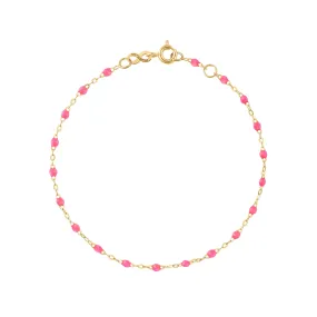 Baby Classic Gigi Pink bracelet, Yellow Gold, 5.1