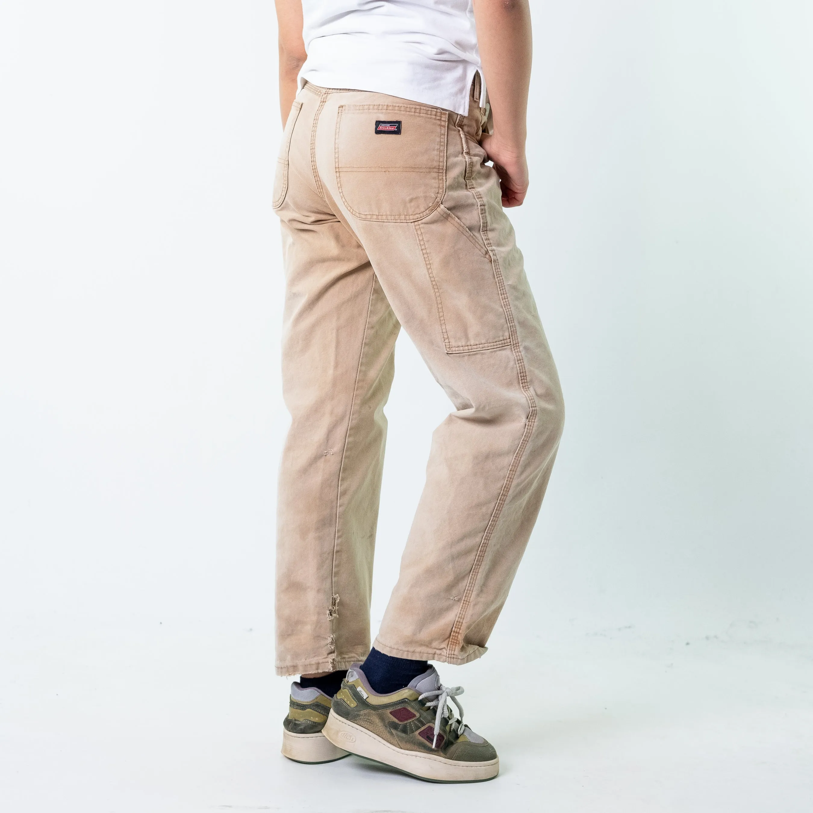 Beige Tan 90s Dickies  Cargo Skater Trousers Pants Jeans (32x32)