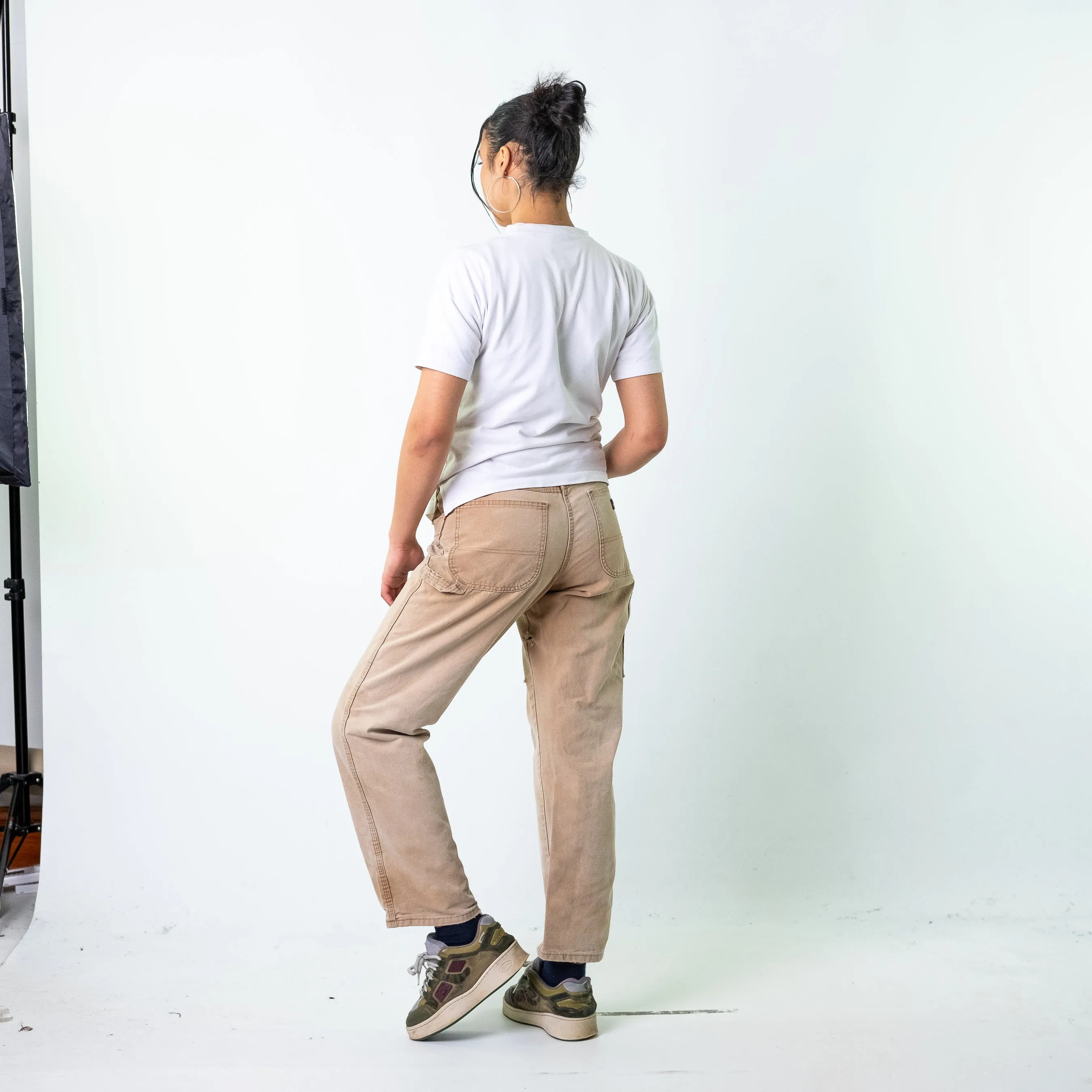 Beige Tan 90s Dickies  Cargo Skater Trousers Pants Jeans (32x32)