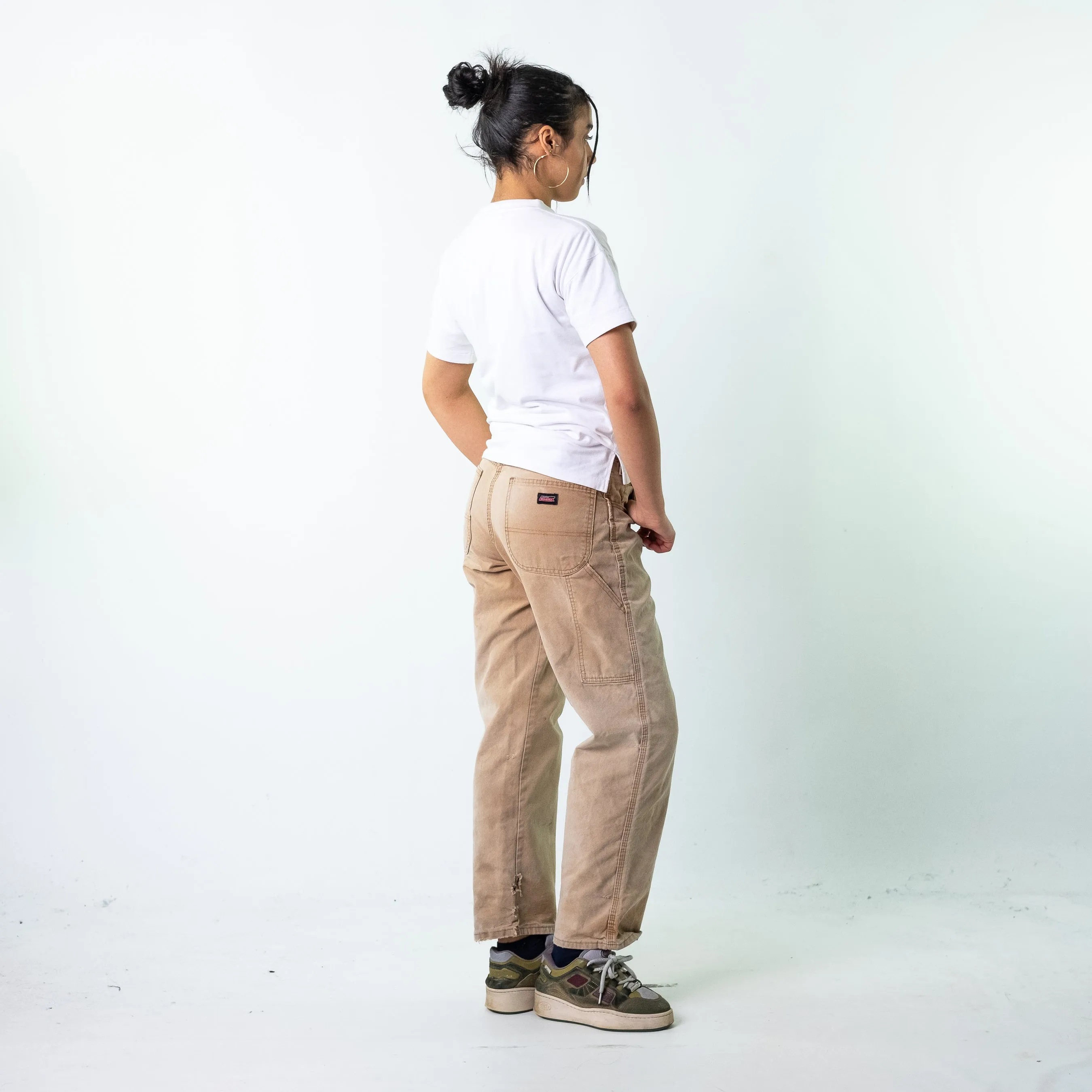 Beige Tan 90s Dickies  Cargo Skater Trousers Pants Jeans (32x32)