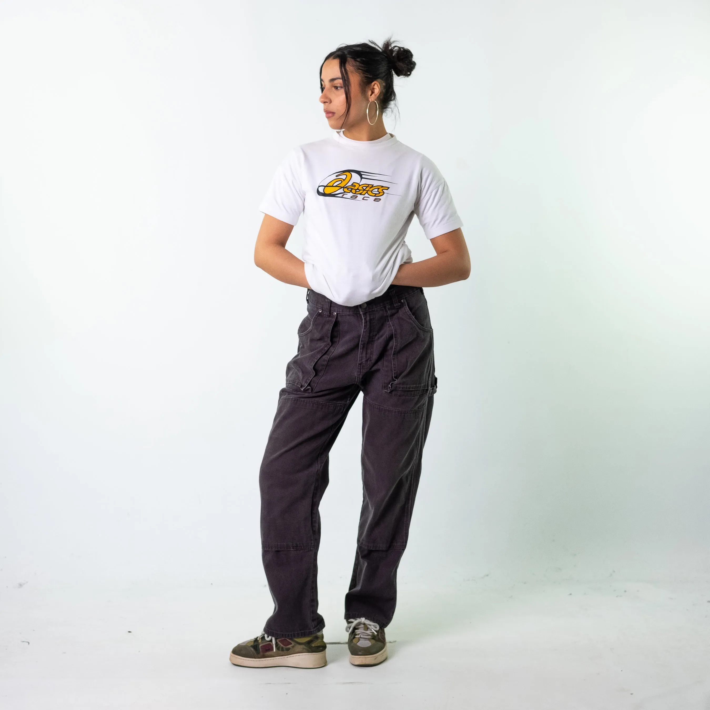 Black 90s Dickies  Cargo Skater Trousers Pants Jeans (34x32)