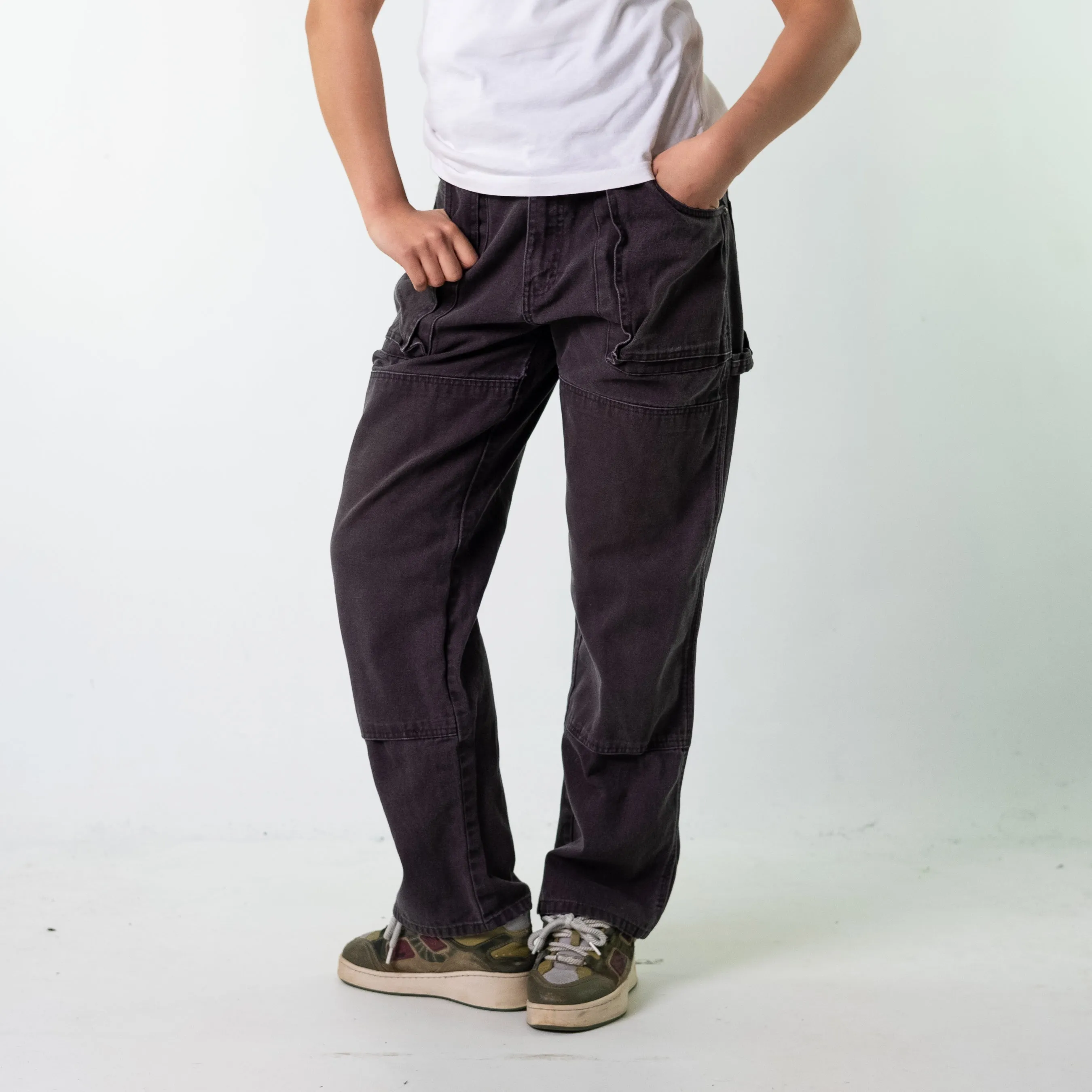 Black 90s Dickies  Cargo Skater Trousers Pants Jeans (34x32)