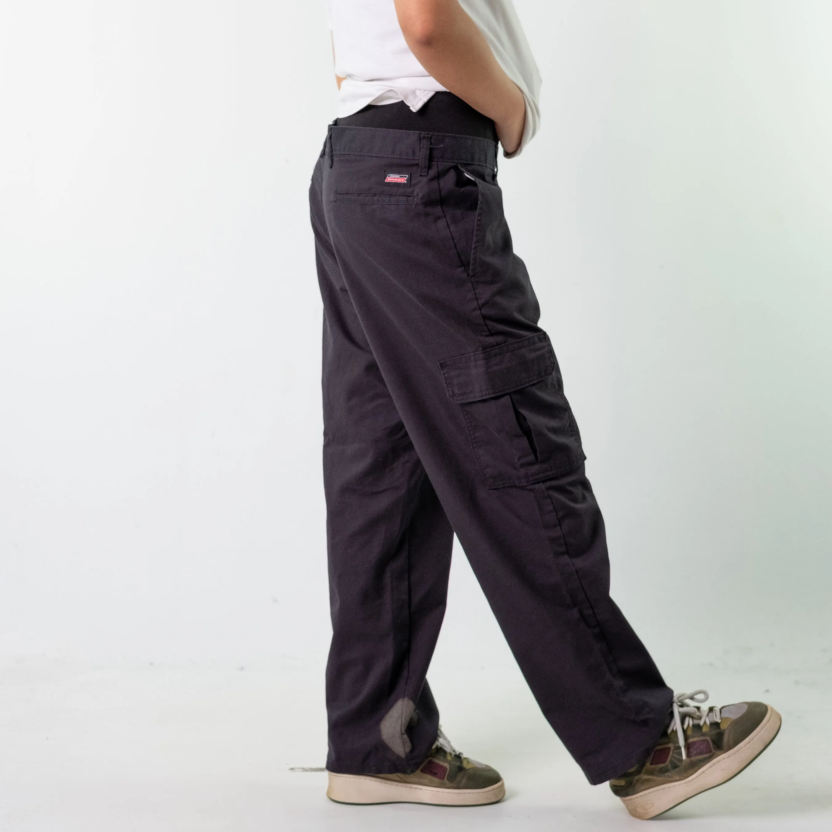 Black 90s Dickies  Cargo Skater Trousers Pants Jeans (36x30)