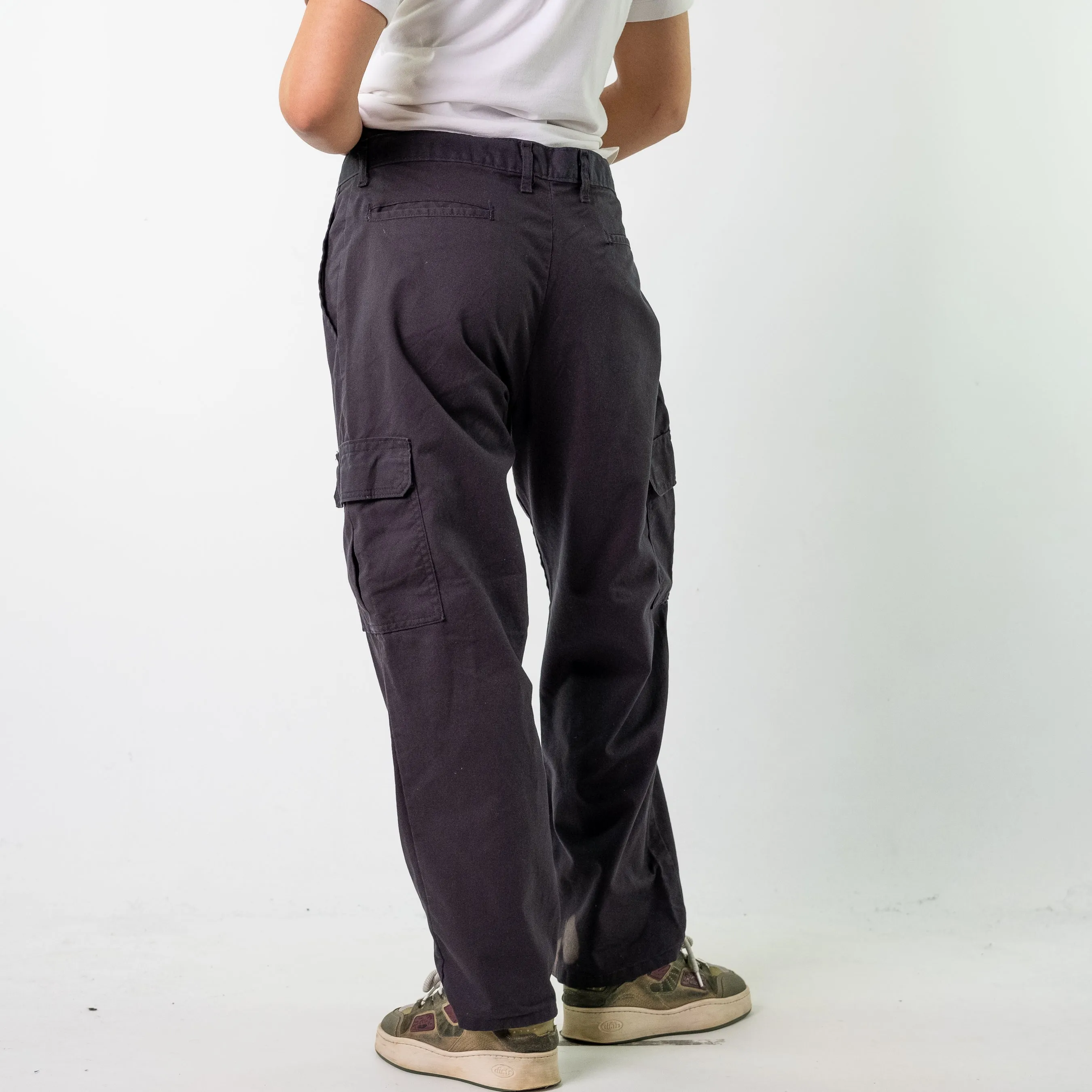 Black 90s Dickies  Cargo Skater Trousers Pants Jeans (36x30)