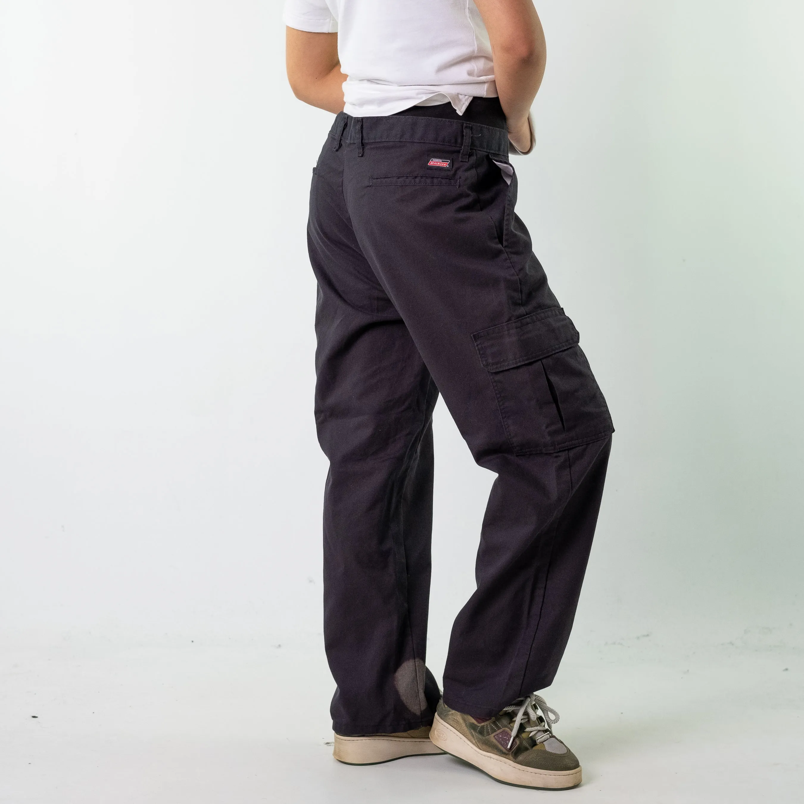 Black 90s Dickies  Cargo Skater Trousers Pants Jeans (36x30)