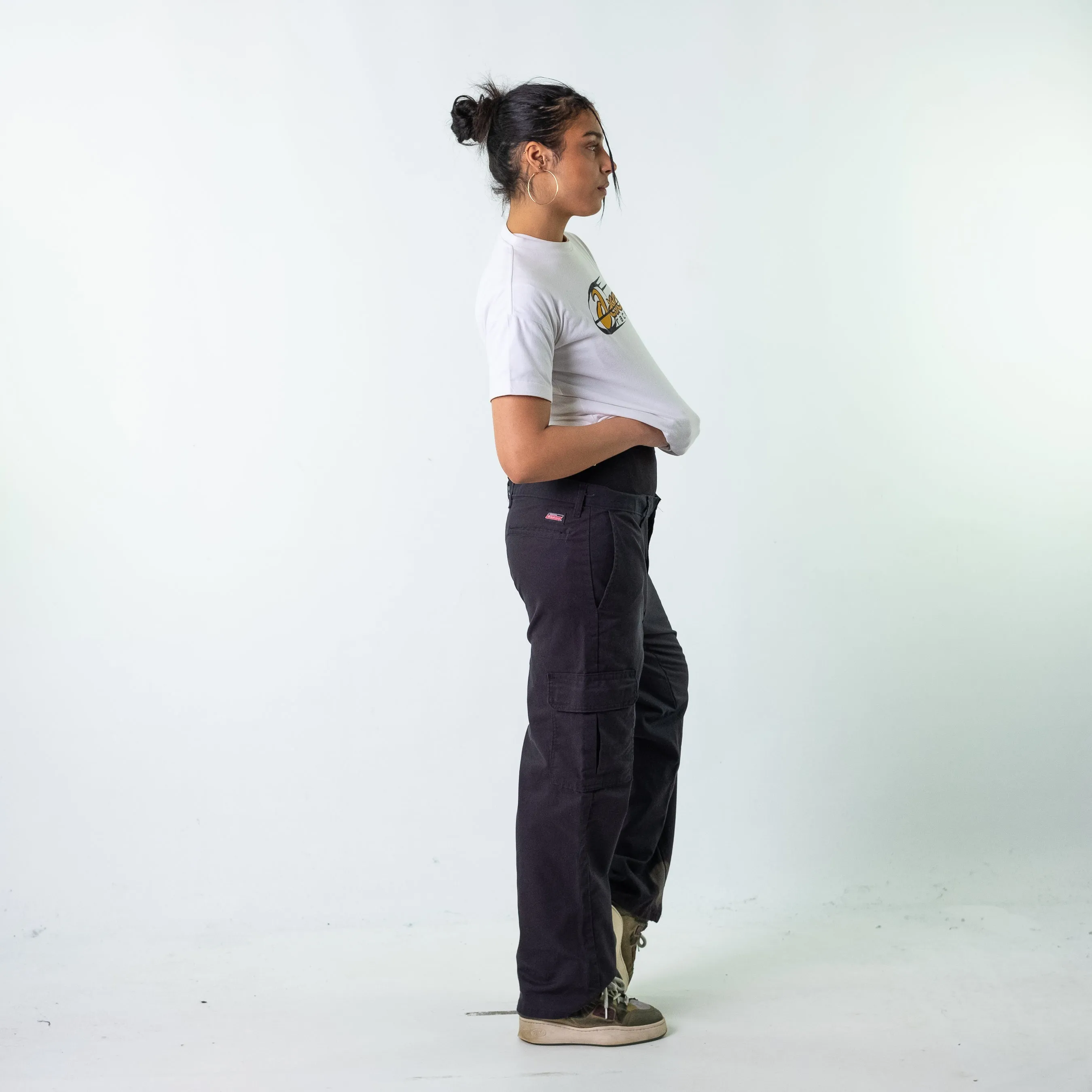 Black 90s Dickies  Cargo Skater Trousers Pants Jeans (36x30)