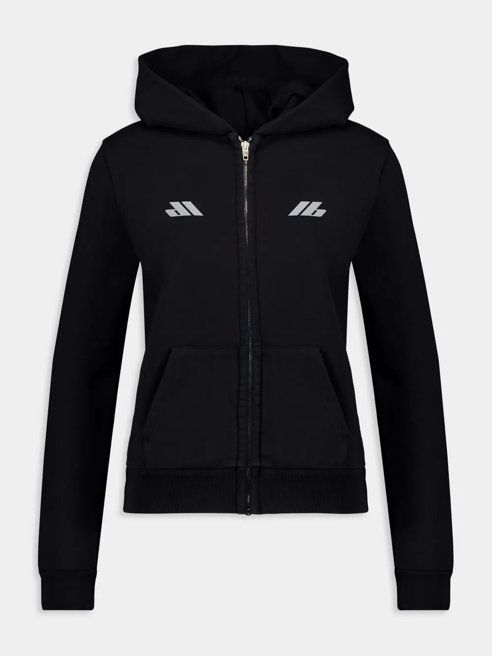 Black Activewear Zip-Up Hoodie