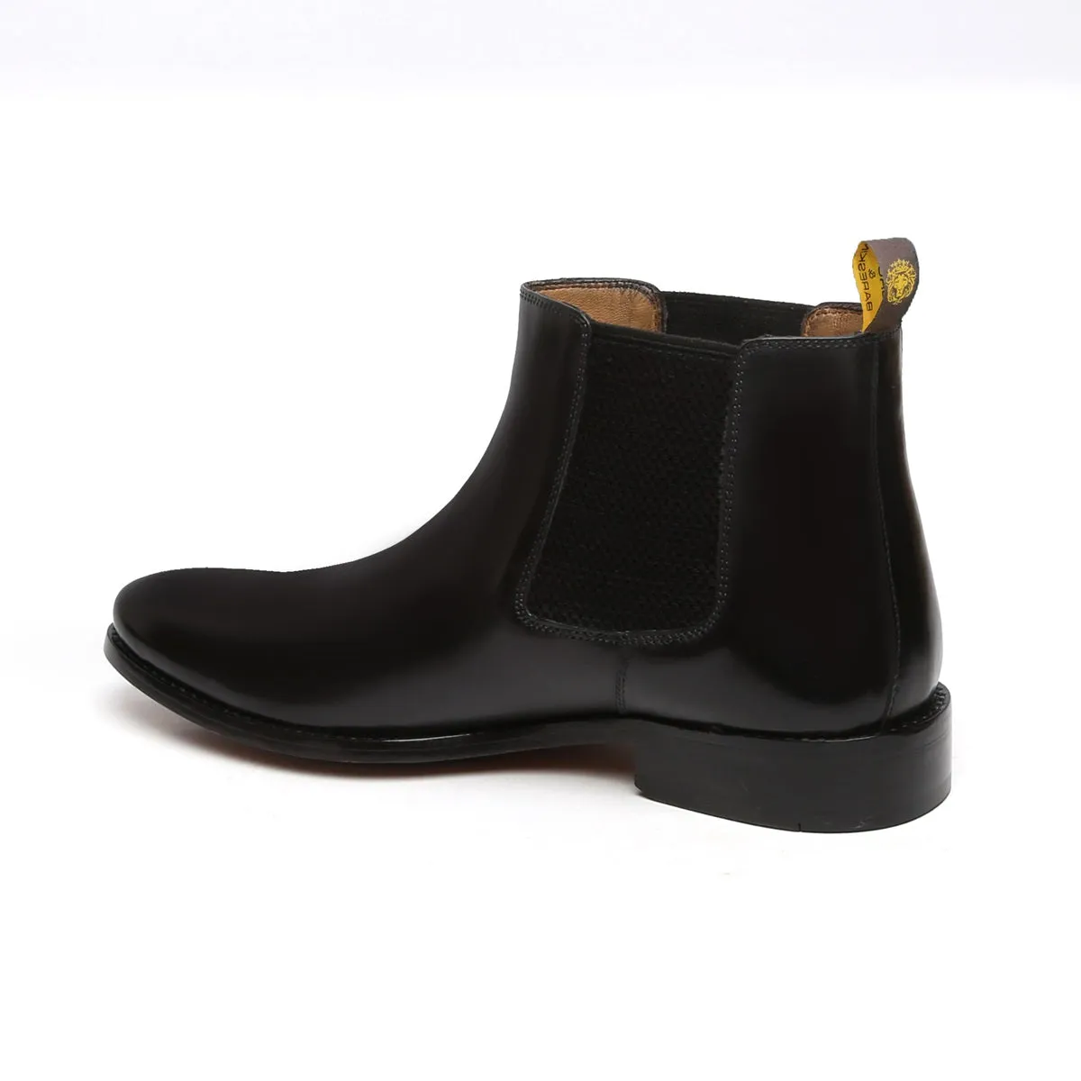 Black Leather Hand Made Chelsea Boots For Men By Brune & Bareskin