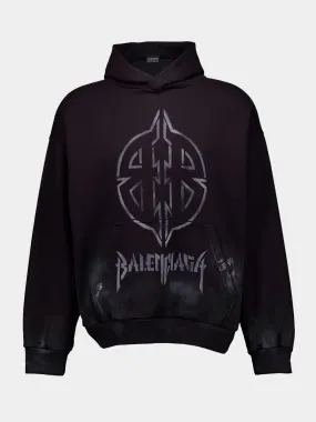 Black Metal BB Stencil Hoodie