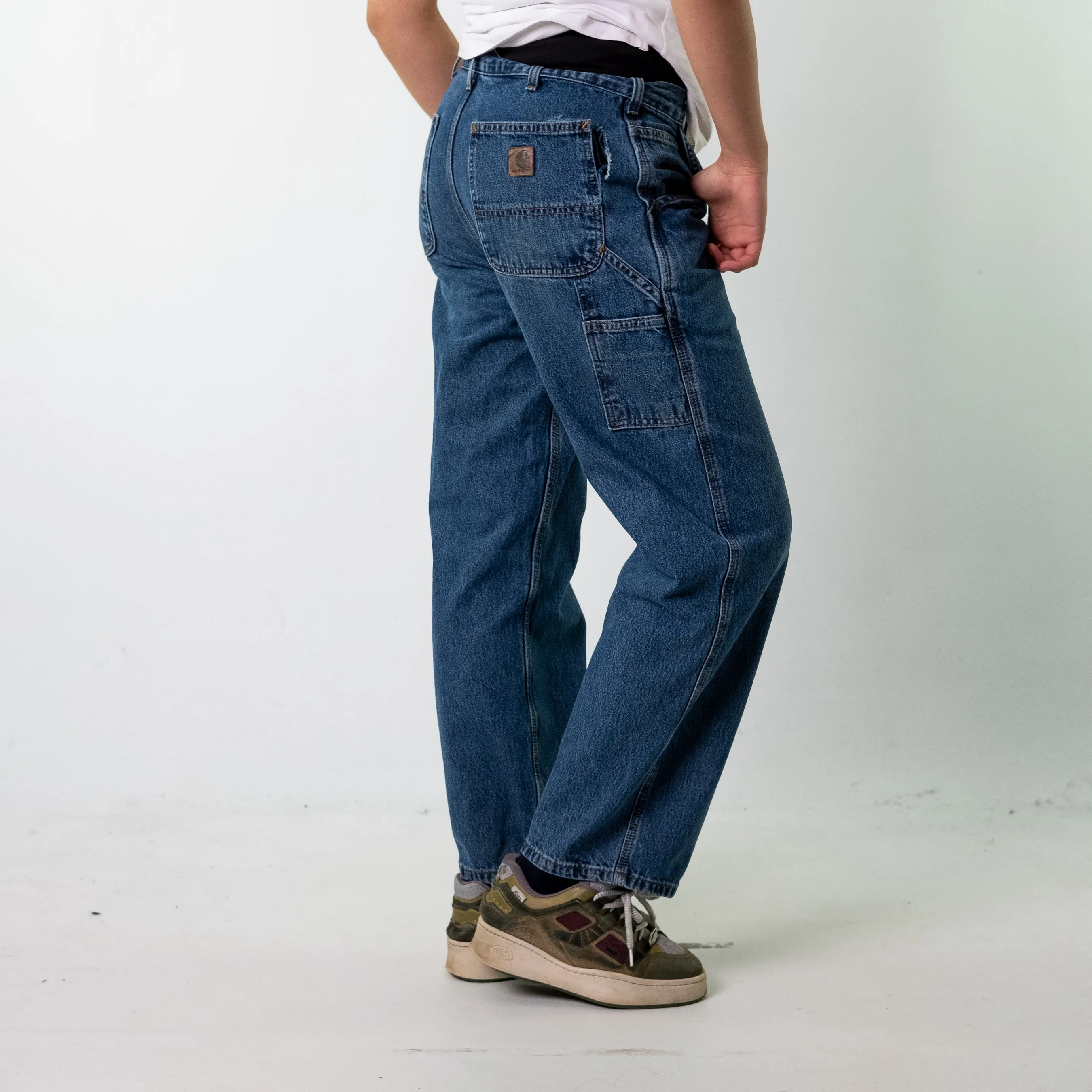 Blue Denim 90s Carhartt  Cargo Skater Trousers Pants Jeans (32x30)