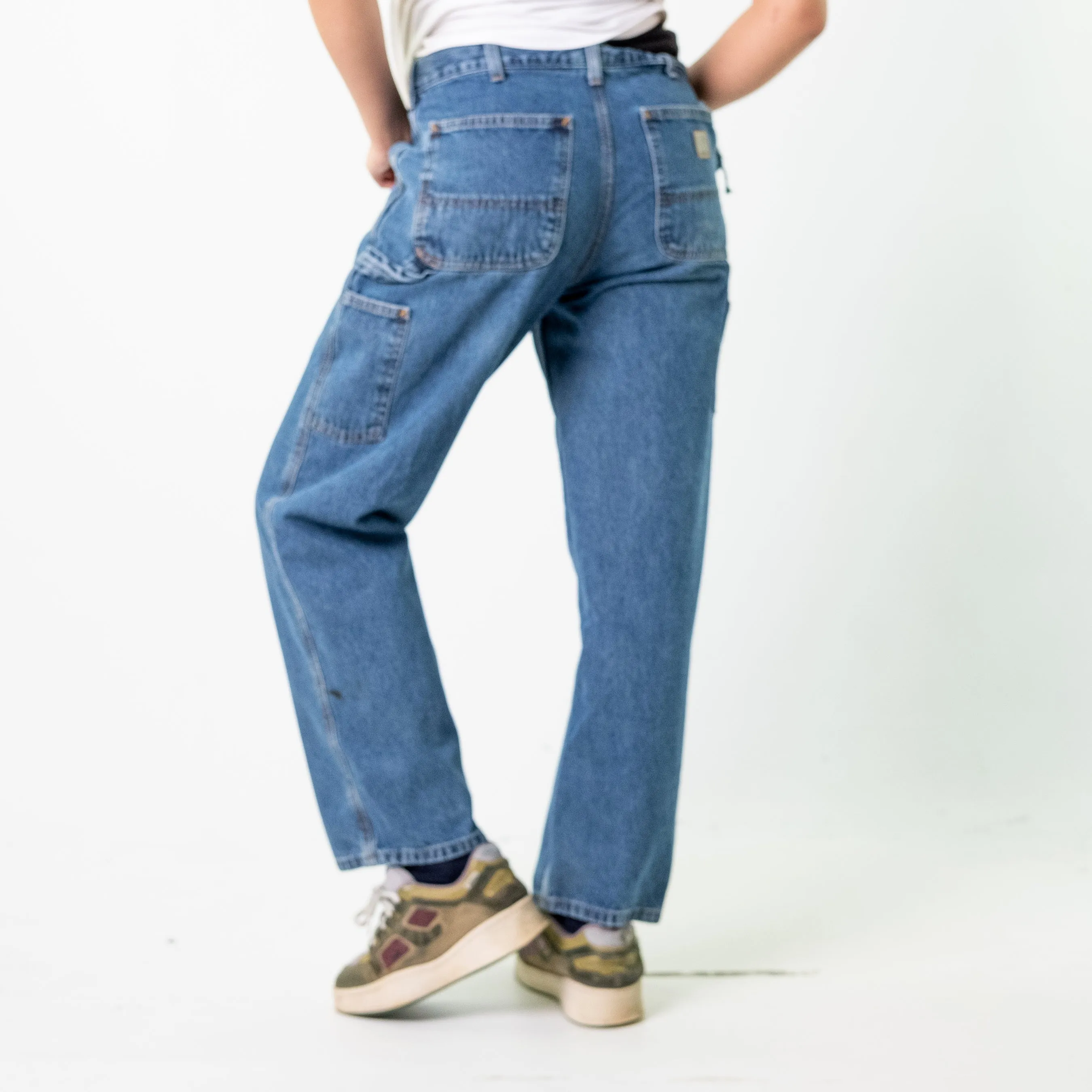 Blue Denim 90s Carhartt  Cargo Skater Trousers Pants Jeans (32x30)