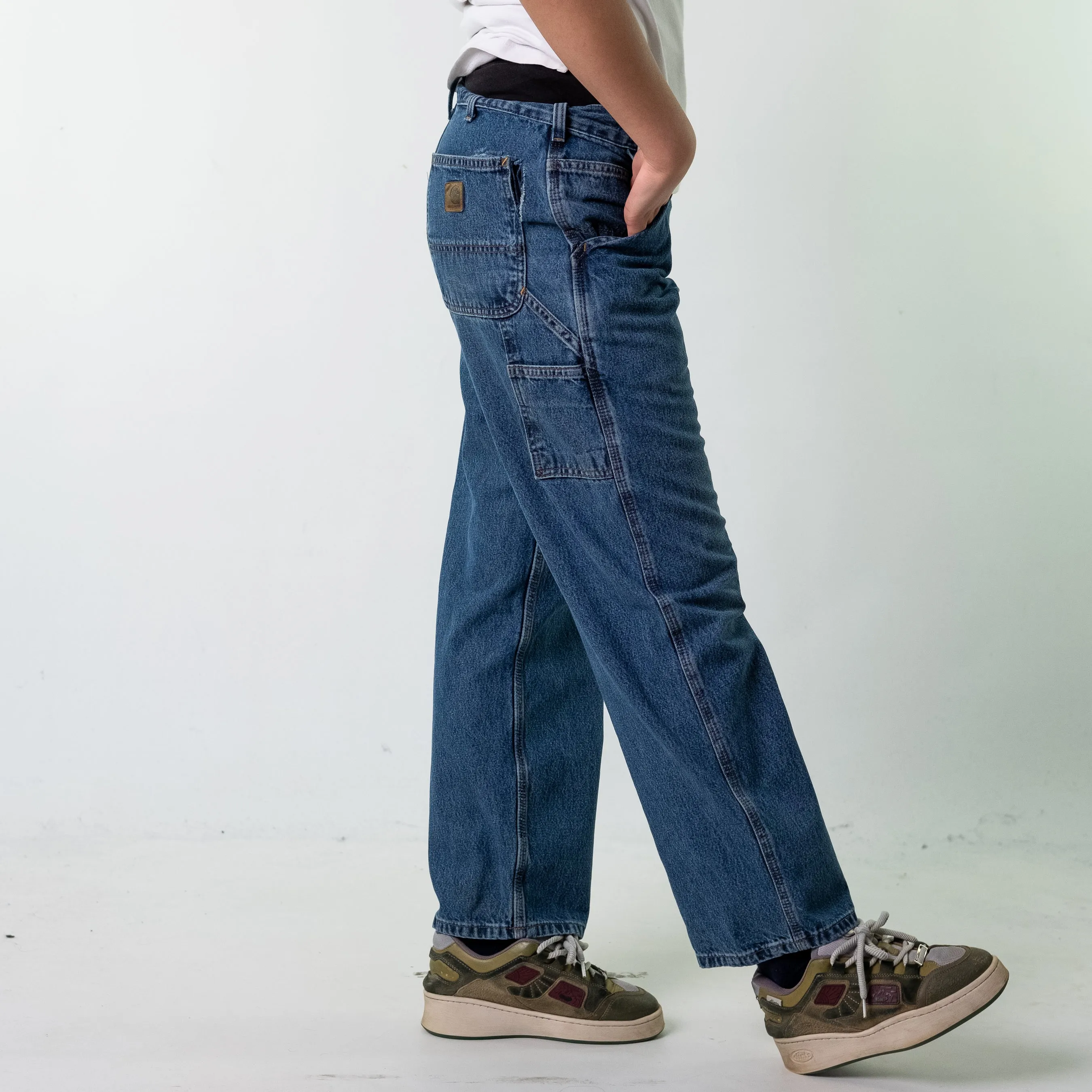 Blue Denim 90s Carhartt  Cargo Skater Trousers Pants Jeans (32x30)