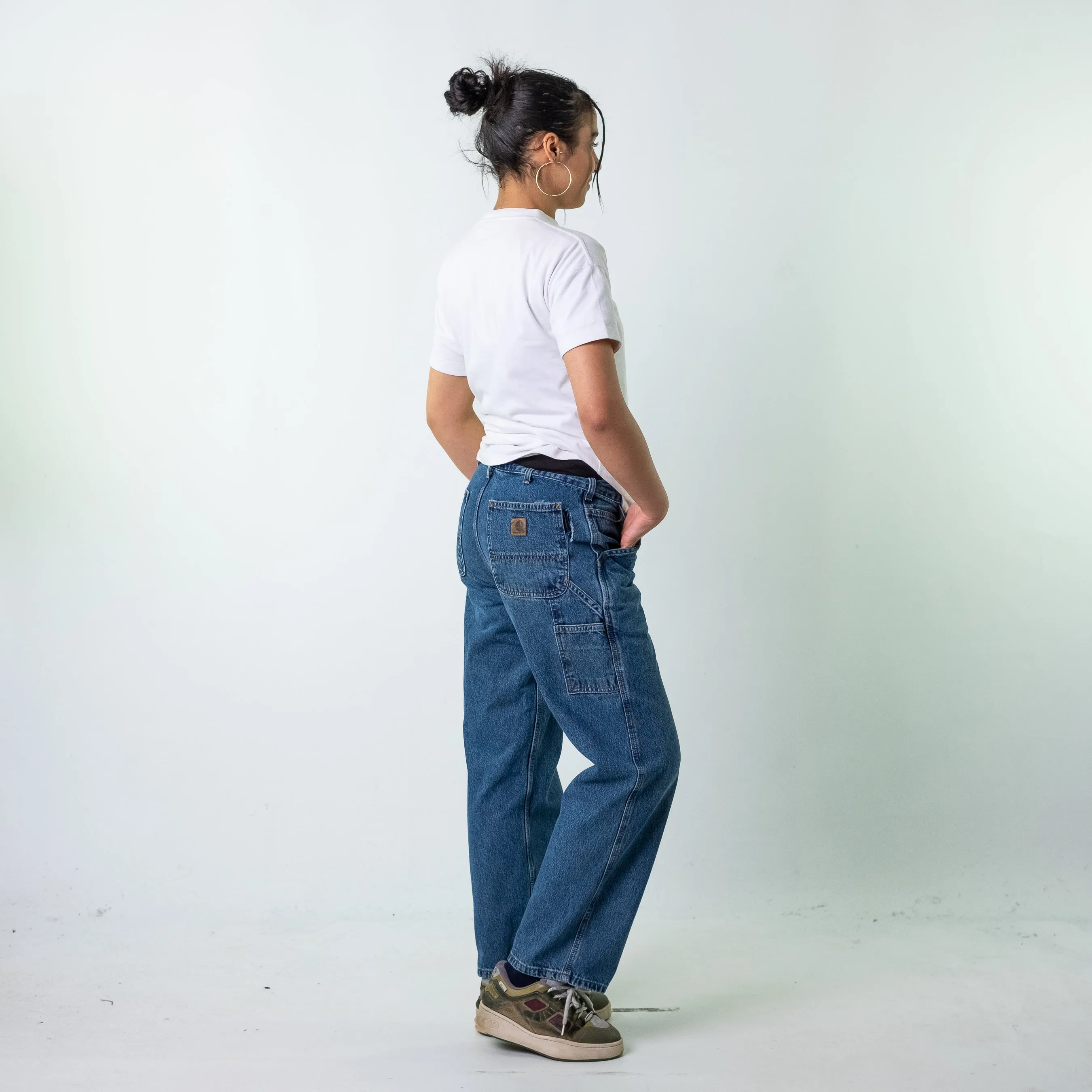 Blue Denim 90s Carhartt  Cargo Skater Trousers Pants Jeans (32x30)