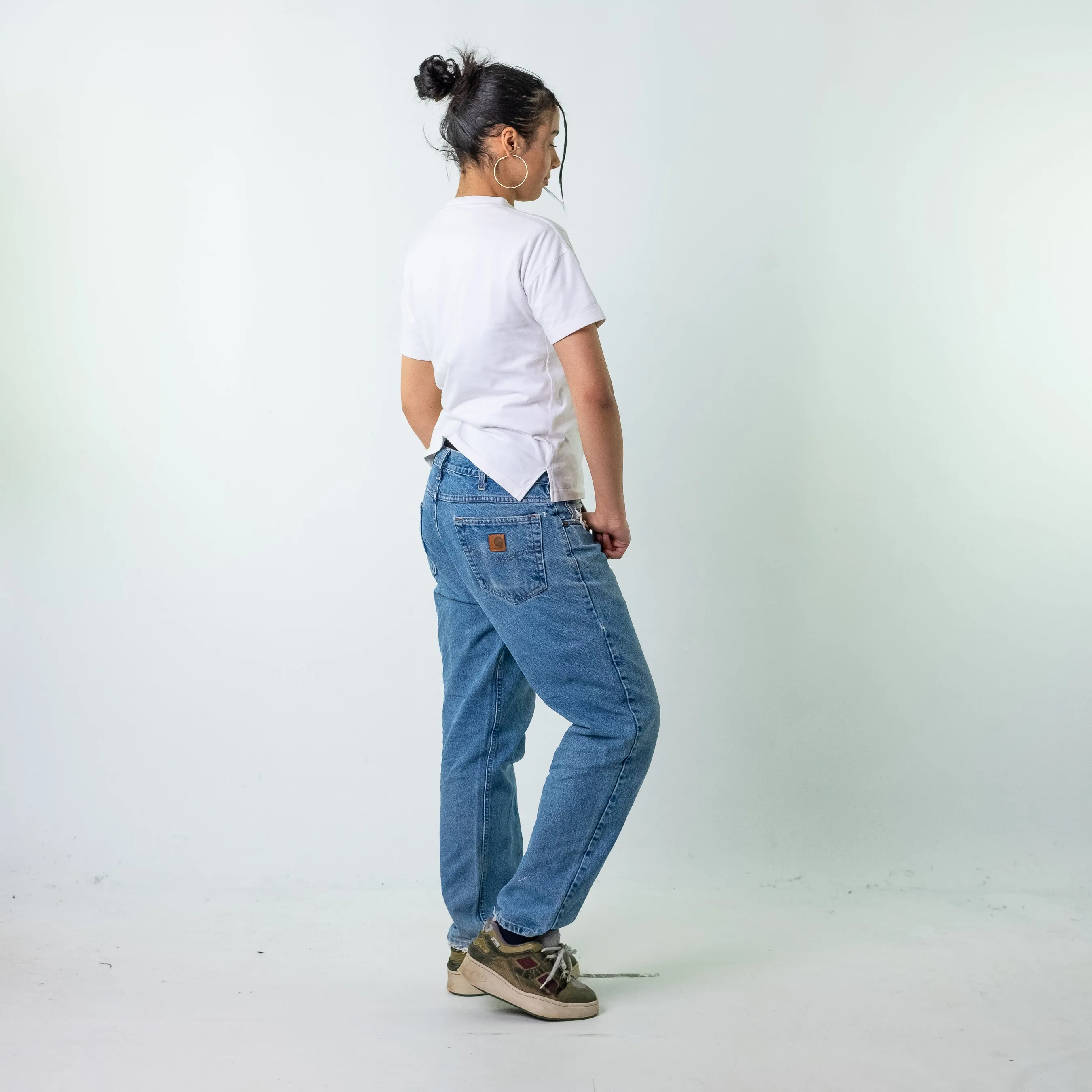 Blue Denim 90s Carhartt  Cargo Skater Trousers Pants Jeans (34x30)