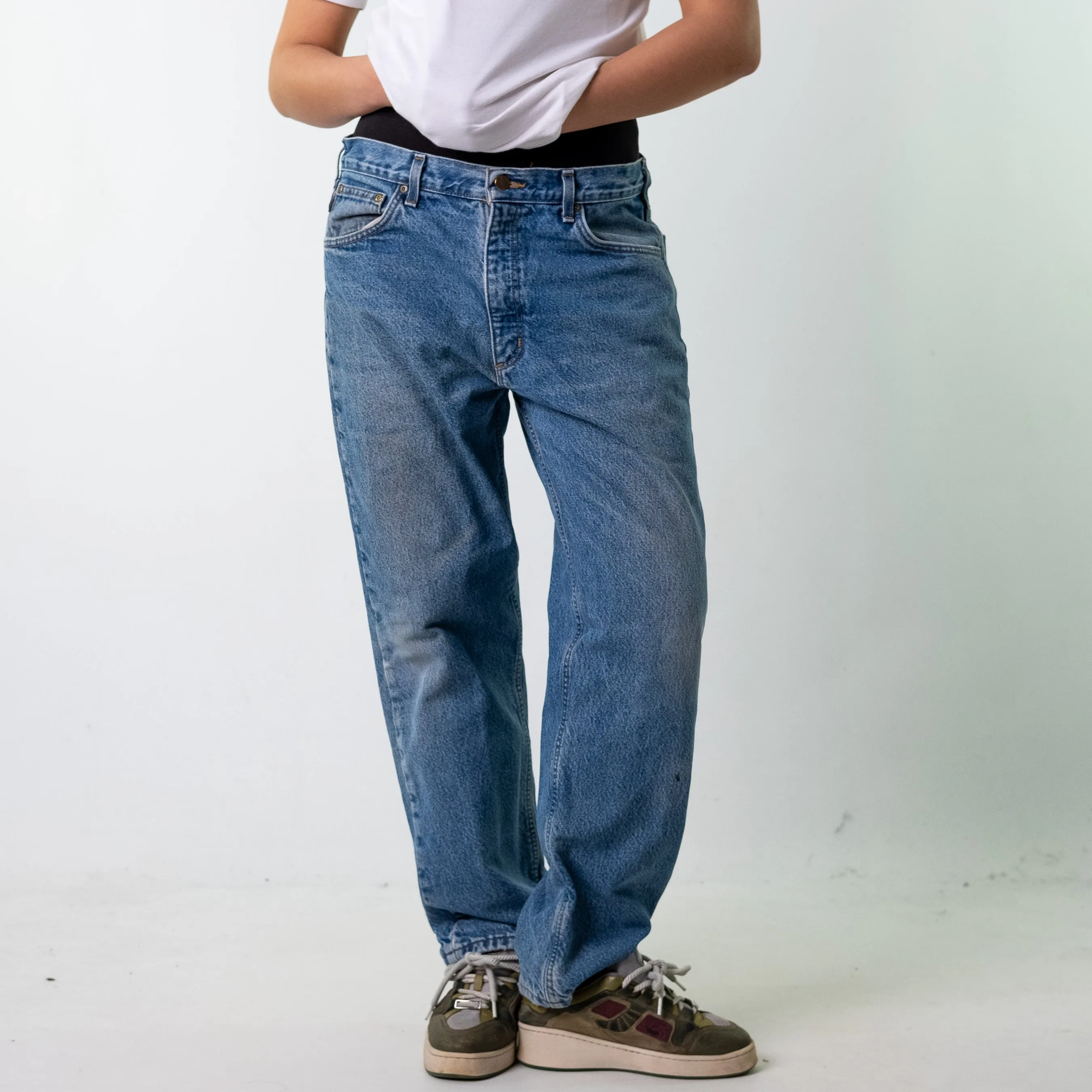 Blue Denim 90s Carhartt  Cargo Skater Trousers Pants Jeans (36x30)