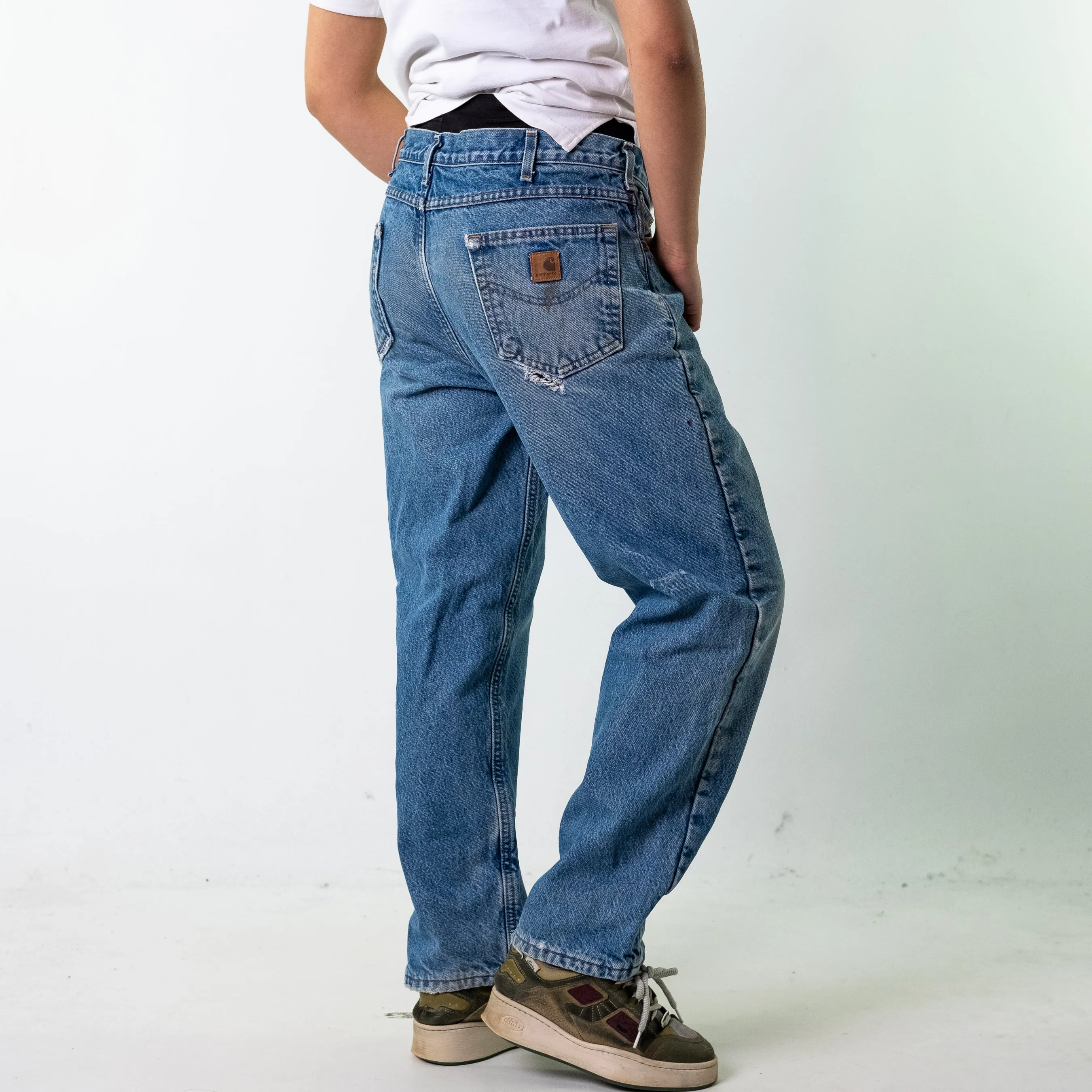 Blue Denim 90s Carhartt  Cargo Skater Trousers Pants Jeans (36x30)