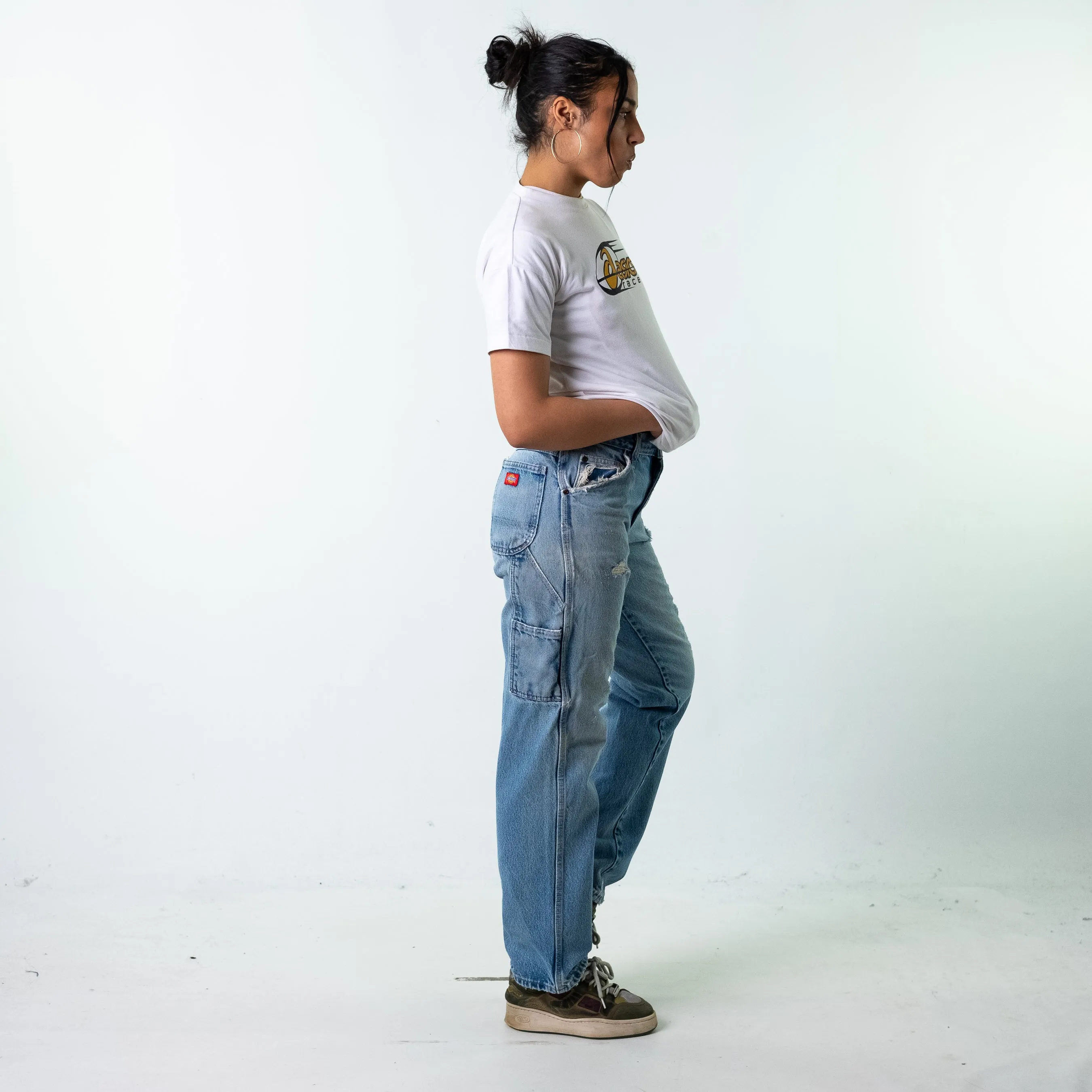 Blue Denim 90s Dickies  Cargo Skater Trousers Pants Jeans (30x34)