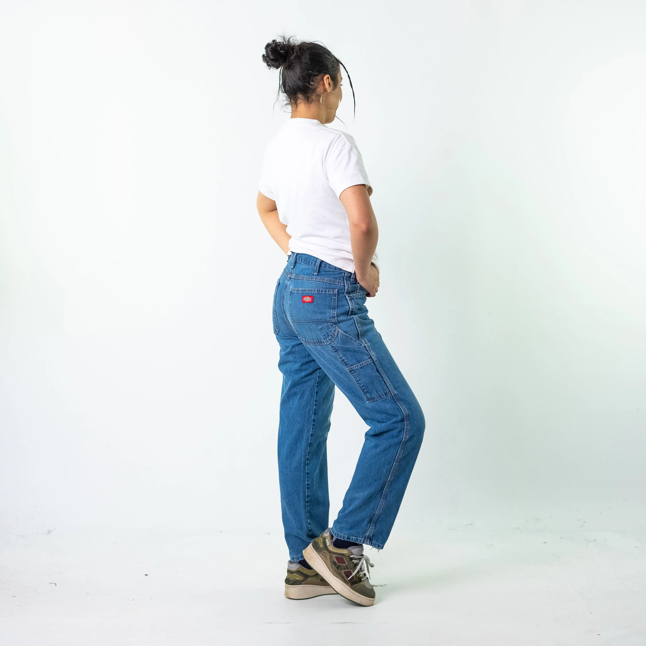 Blue Denim 90s Dickies  Cargo Skater Trousers Pants Jeans (31x32)