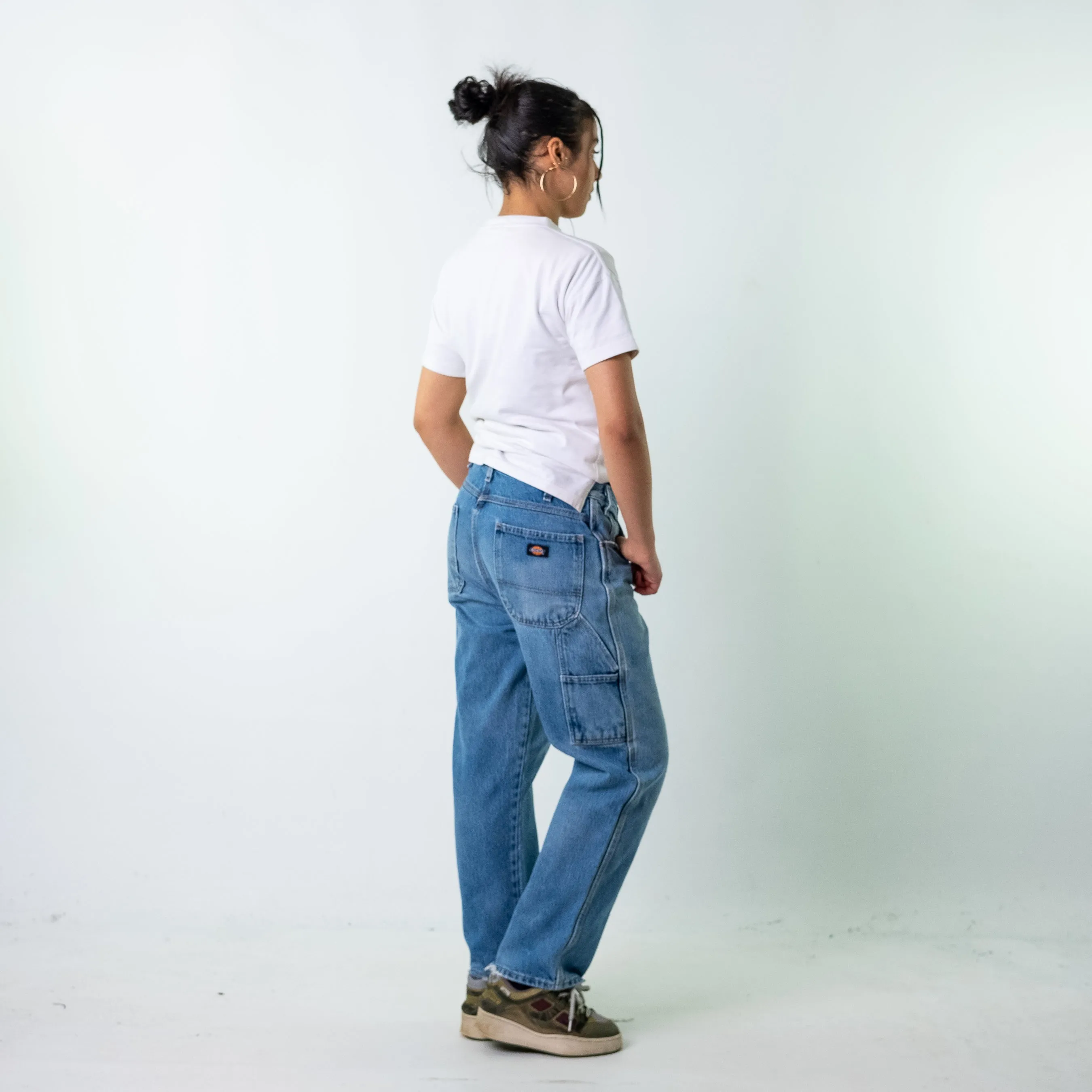 Blue Denim 90s Dickies  Cargo Skater Trousers Pants Jeans (34x30)