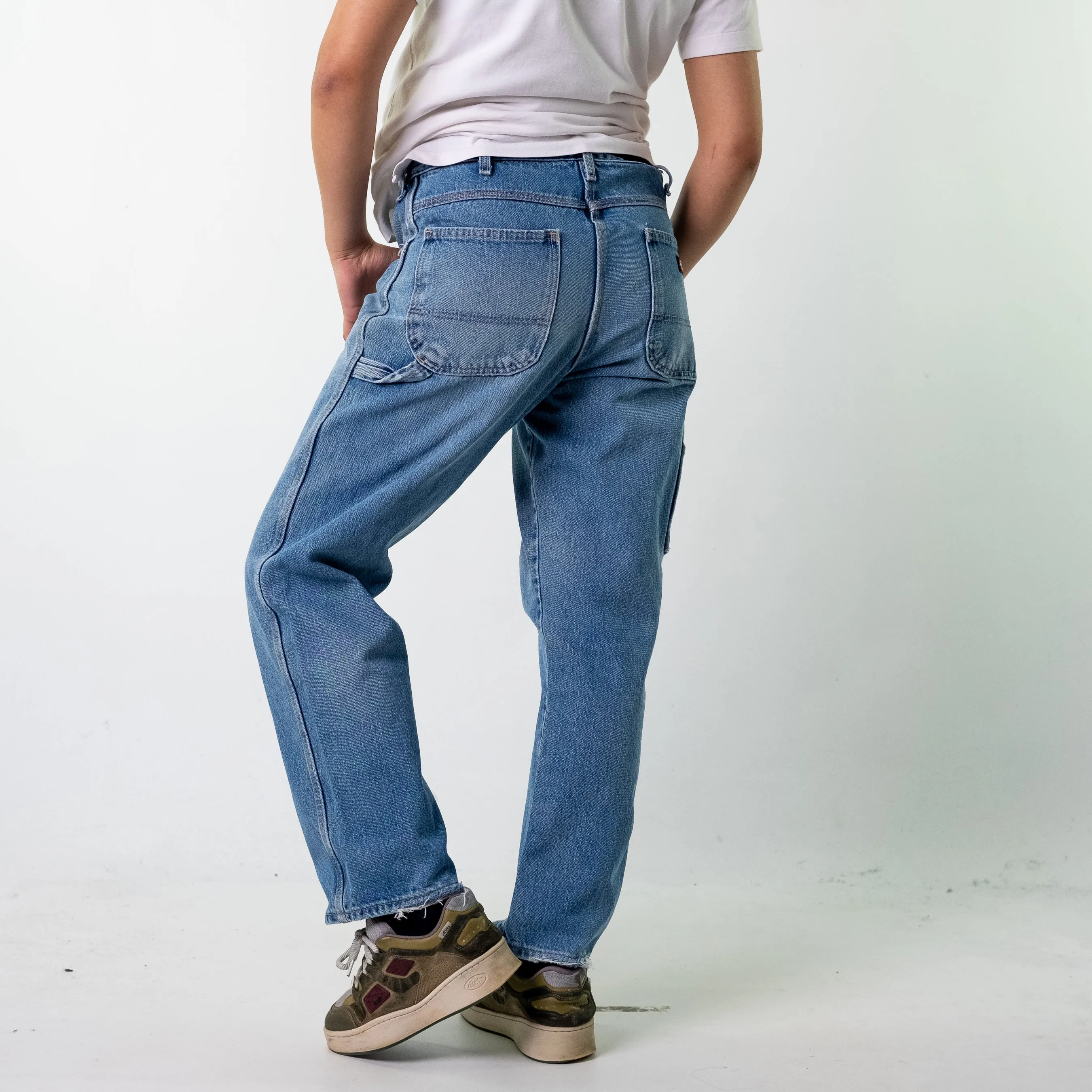 Blue Denim 90s Dickies  Cargo Skater Trousers Pants Jeans (34x30)