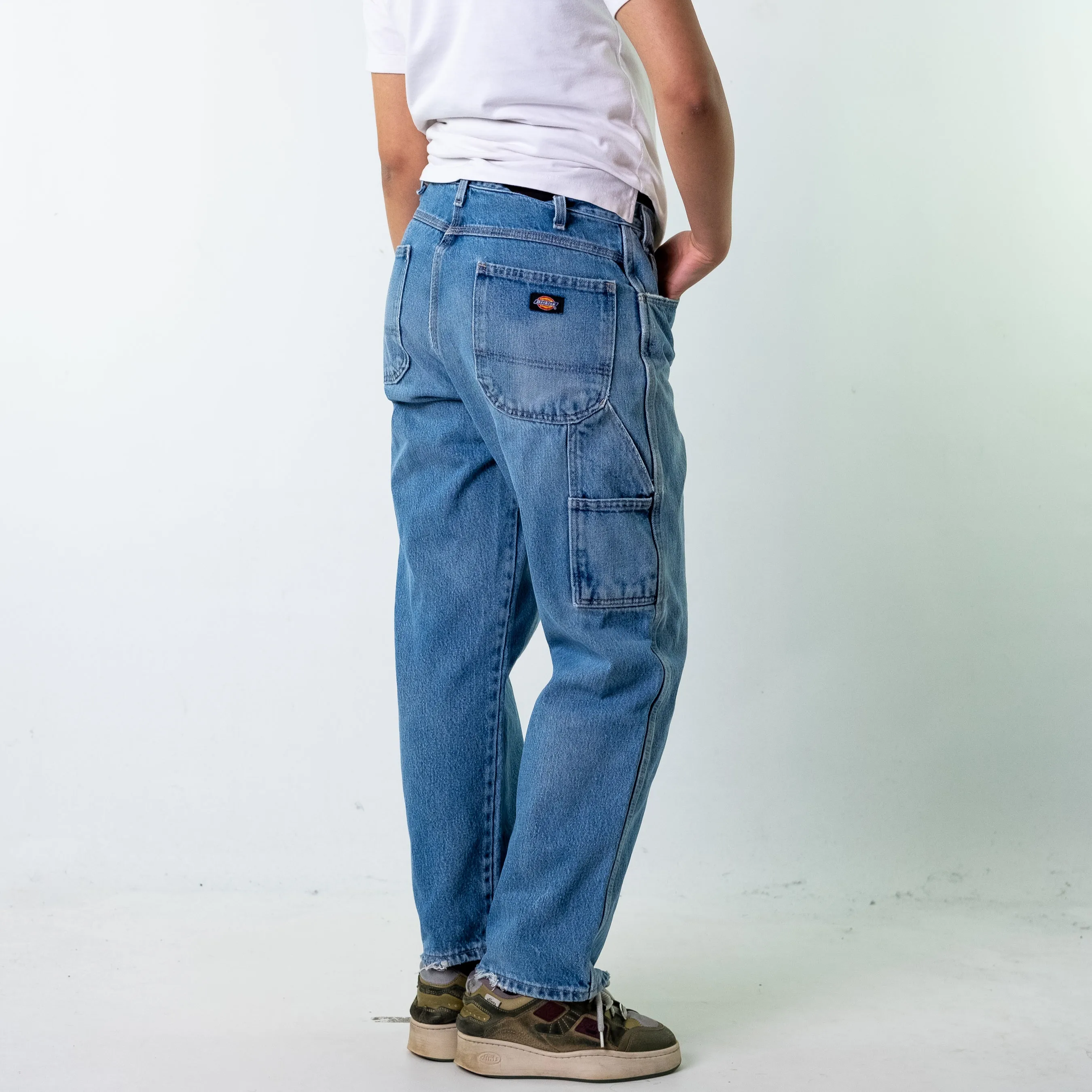 Blue Denim 90s Dickies  Cargo Skater Trousers Pants Jeans (34x30)