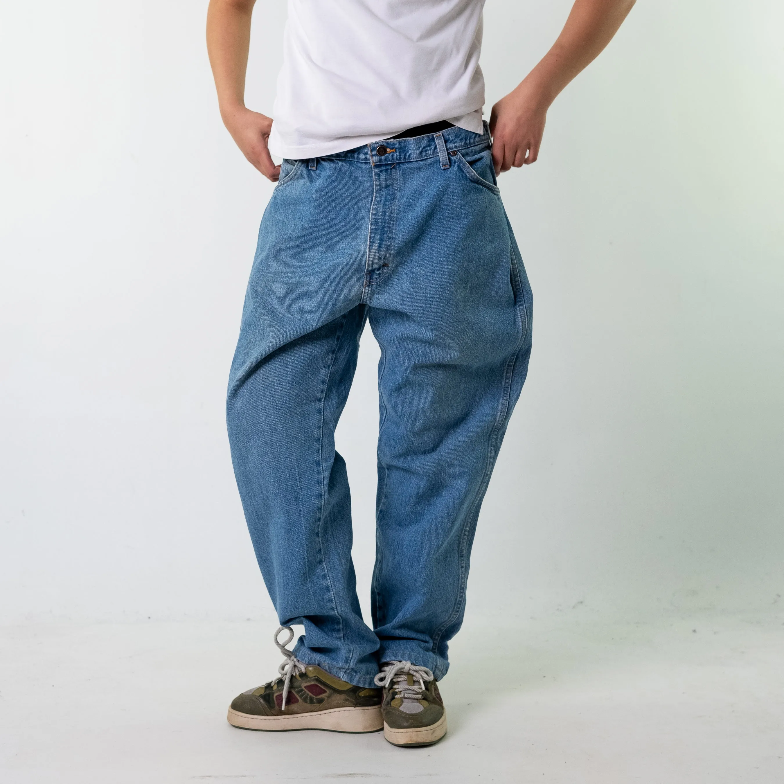 Blue Denim 90s Dickies  Cargo Skater Trousers Pants Jeans (38x30)