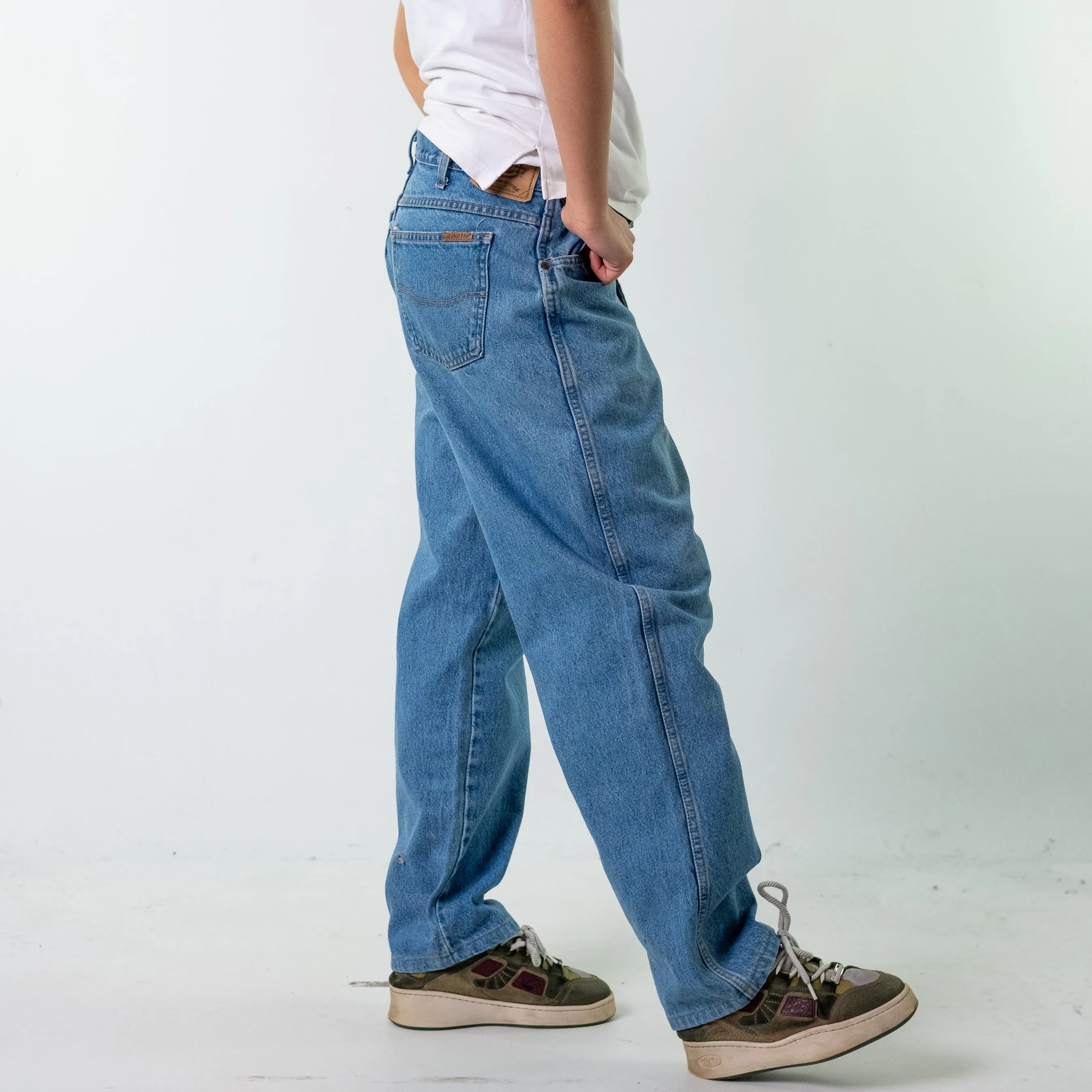 Blue Denim 90s Dickies  Cargo Skater Trousers Pants Jeans (38x30)