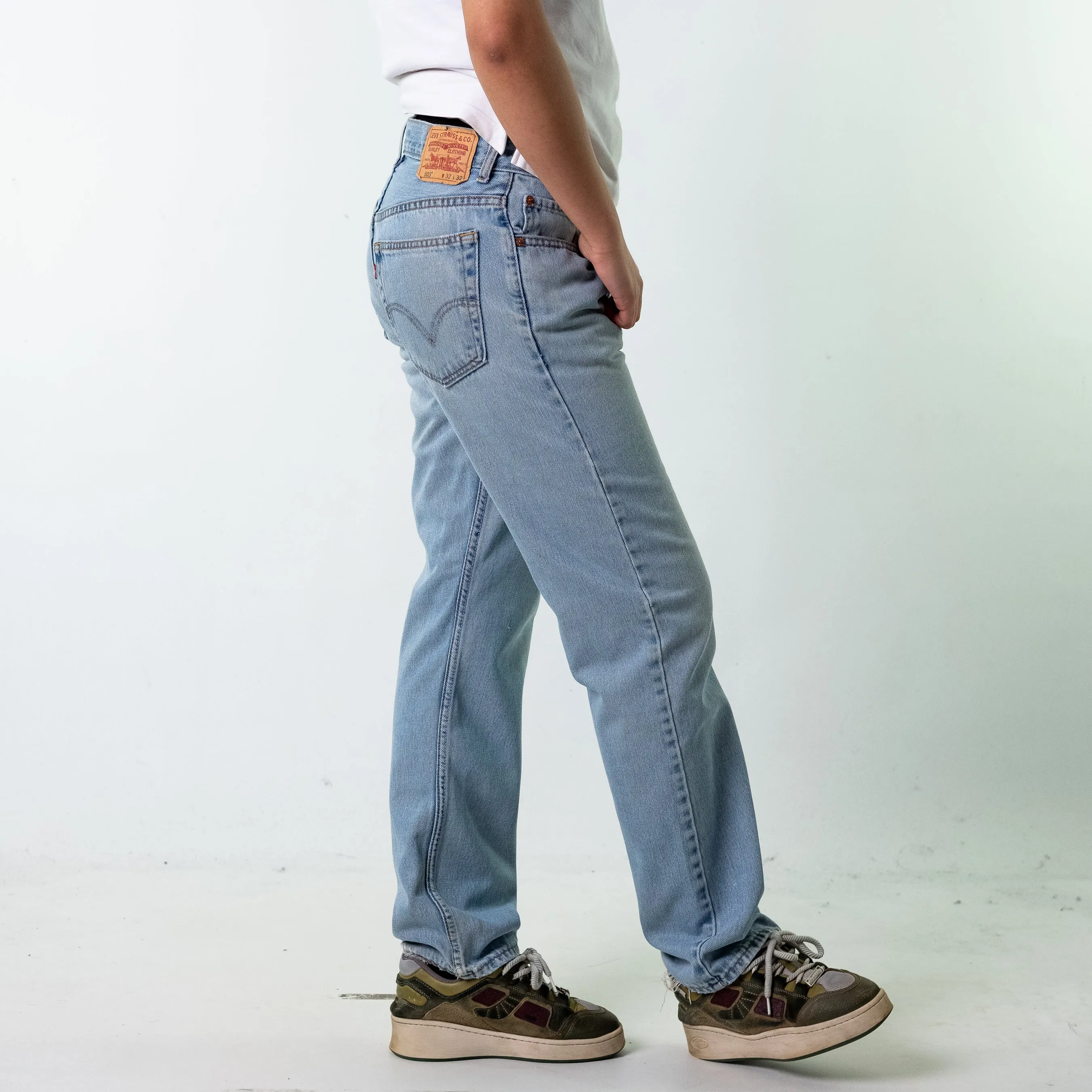 Blue Denim 90s Levi's 505 Cargo Skater Trousers Pants Jeans (32x32)