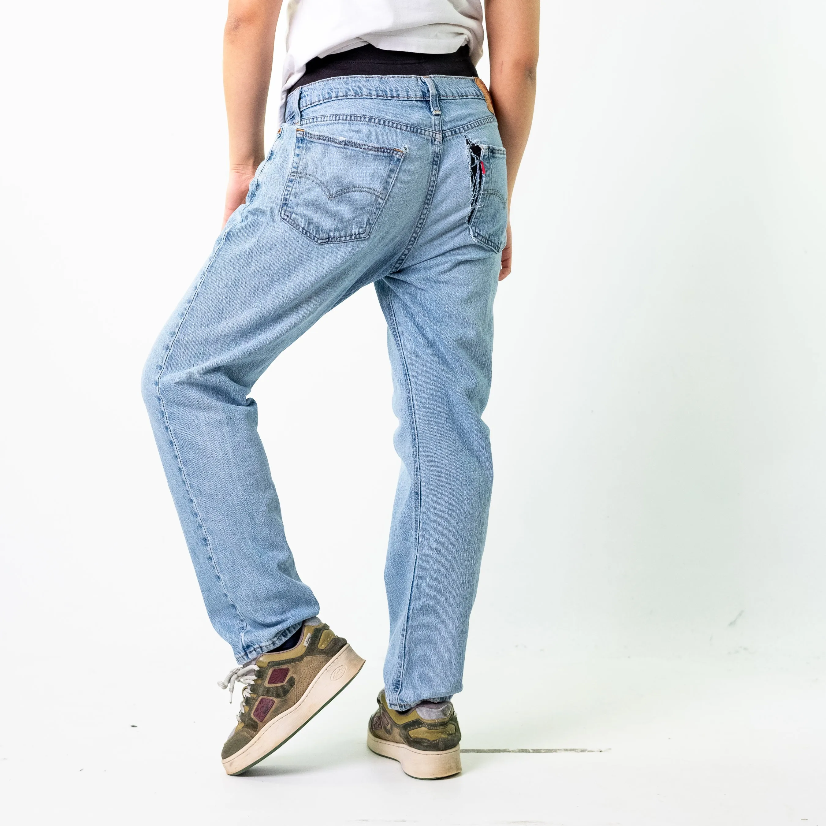 Blue Denim 90s Levi's 541 Cargo Skater Trousers Pants Jeans (34x32)