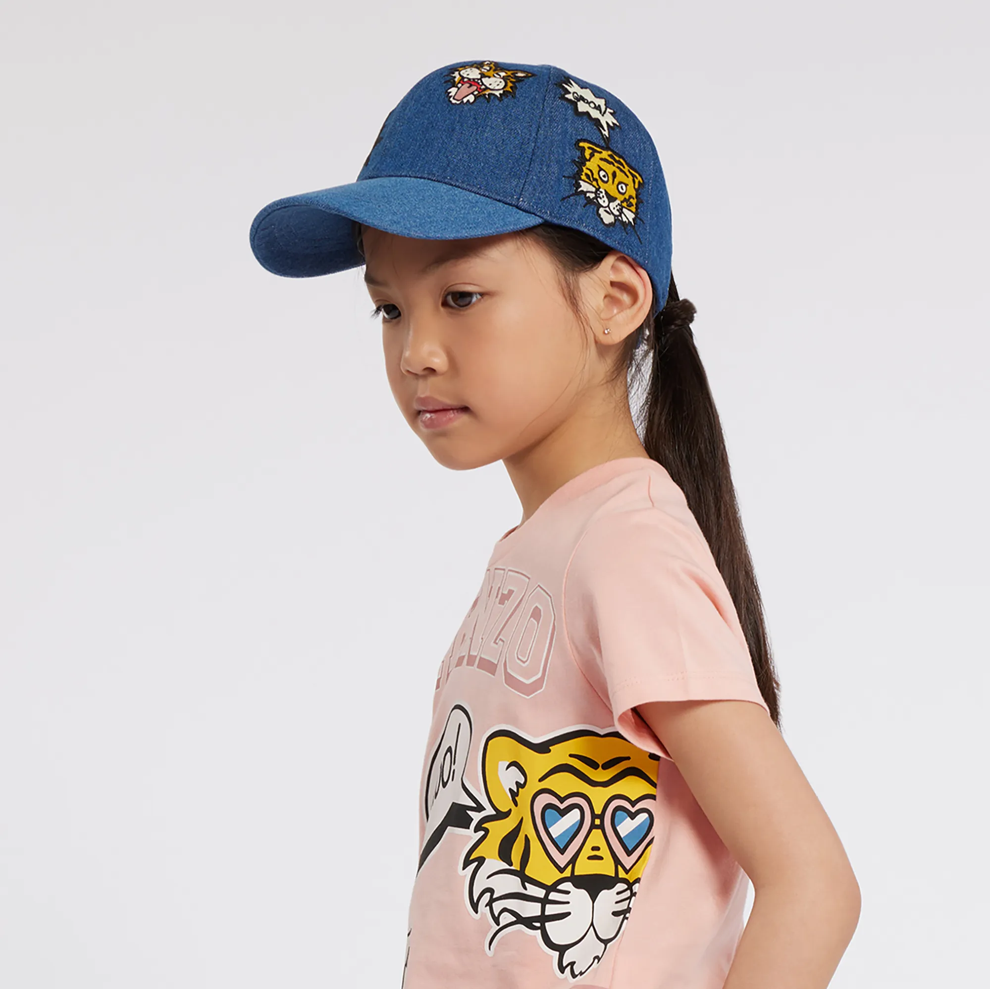 Blue Denim Tiger Cap