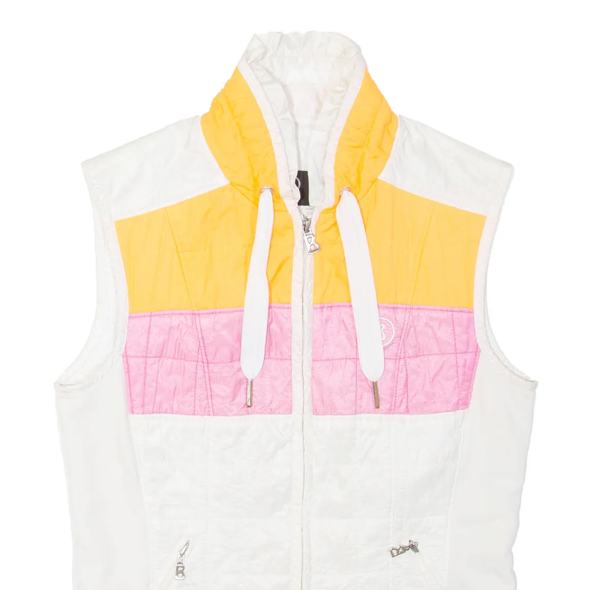 BOGNER Lightweight Womens Quilted Gilet White Colourblock S