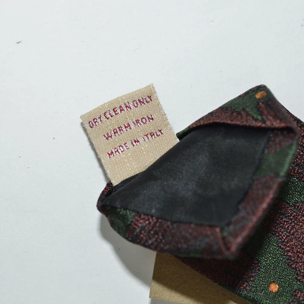 Bordeaux & Green Silk Tie