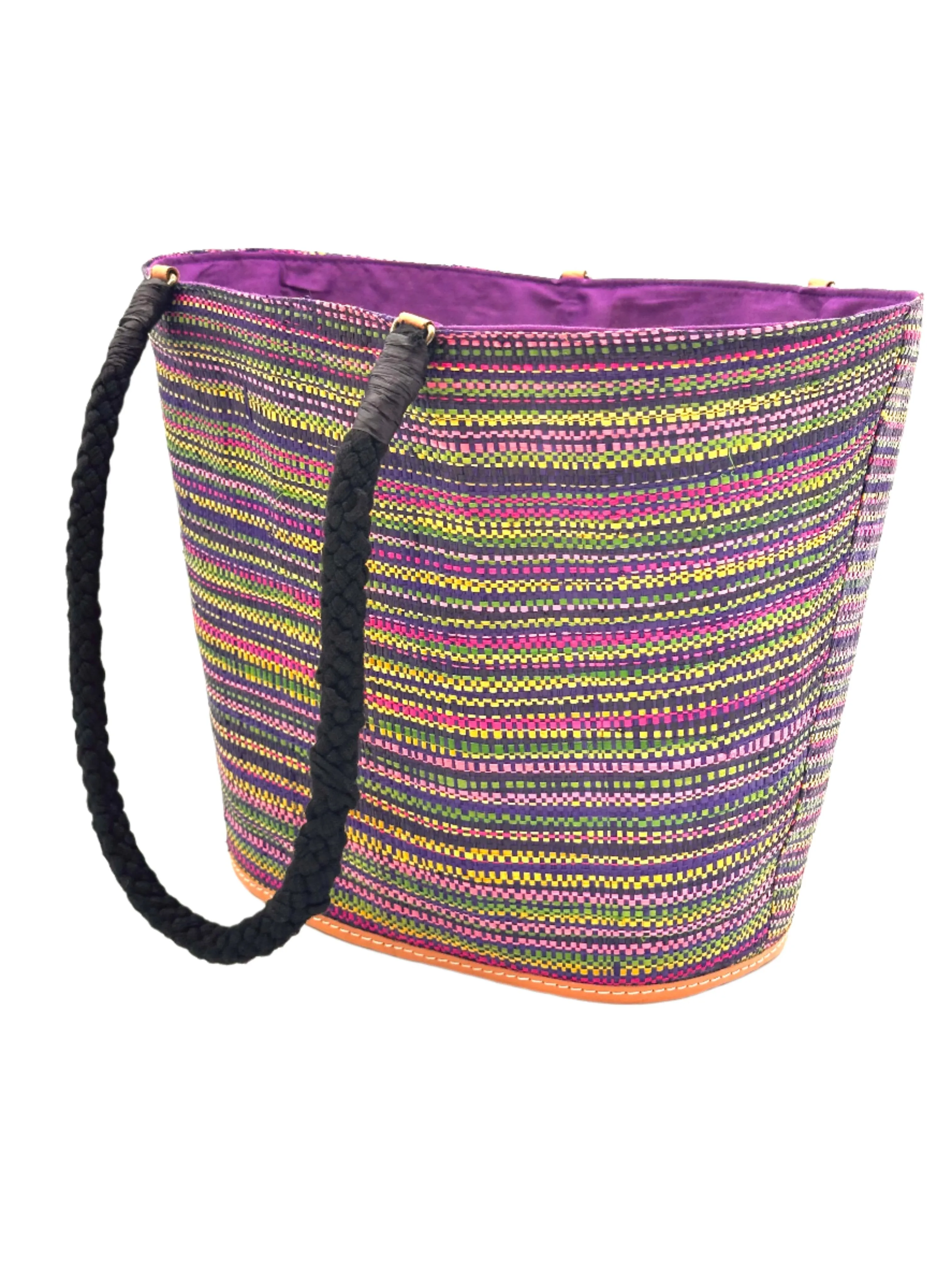 Brighton Melange Straw Beach Tote Bag with Rope Handle