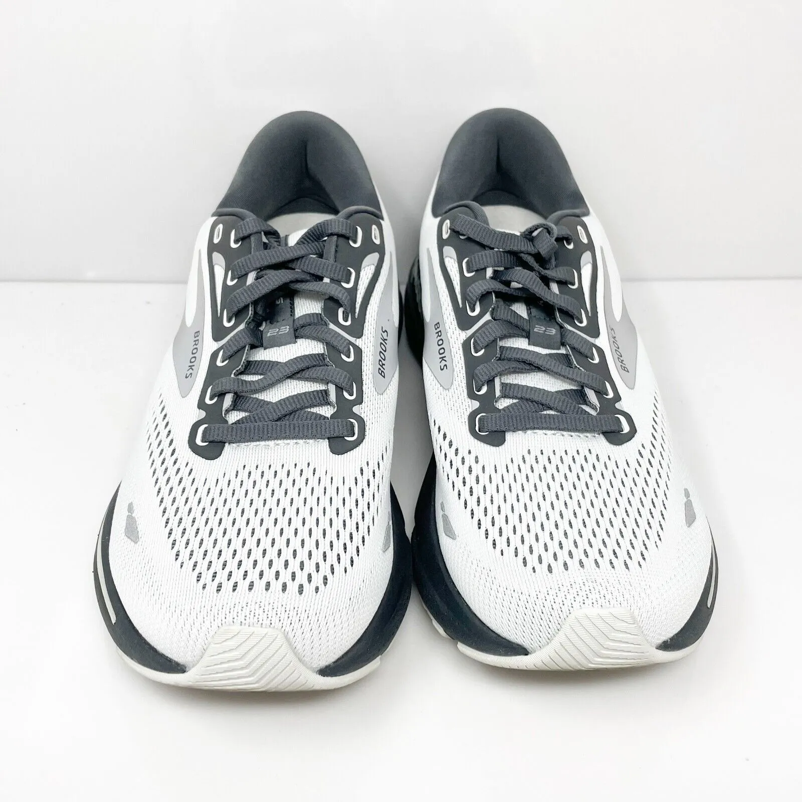 Brooks Mens Adrenaline GTS 23 1103911D065 White Running Shoes Sneakers Size 8 D