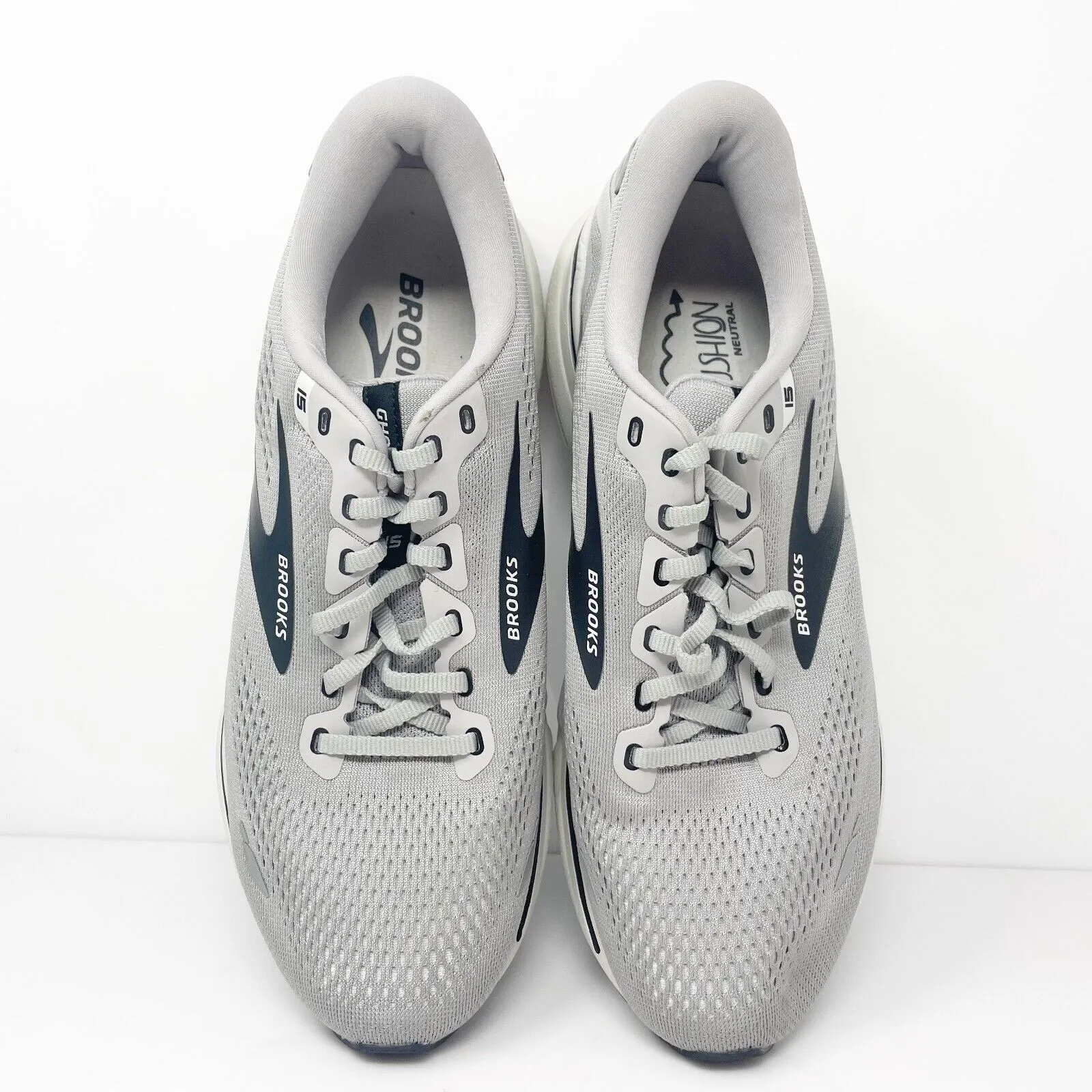 Brooks Mens Ghost 15 1103932E098 Gray Running Shoes Sneakers Size 10 2E