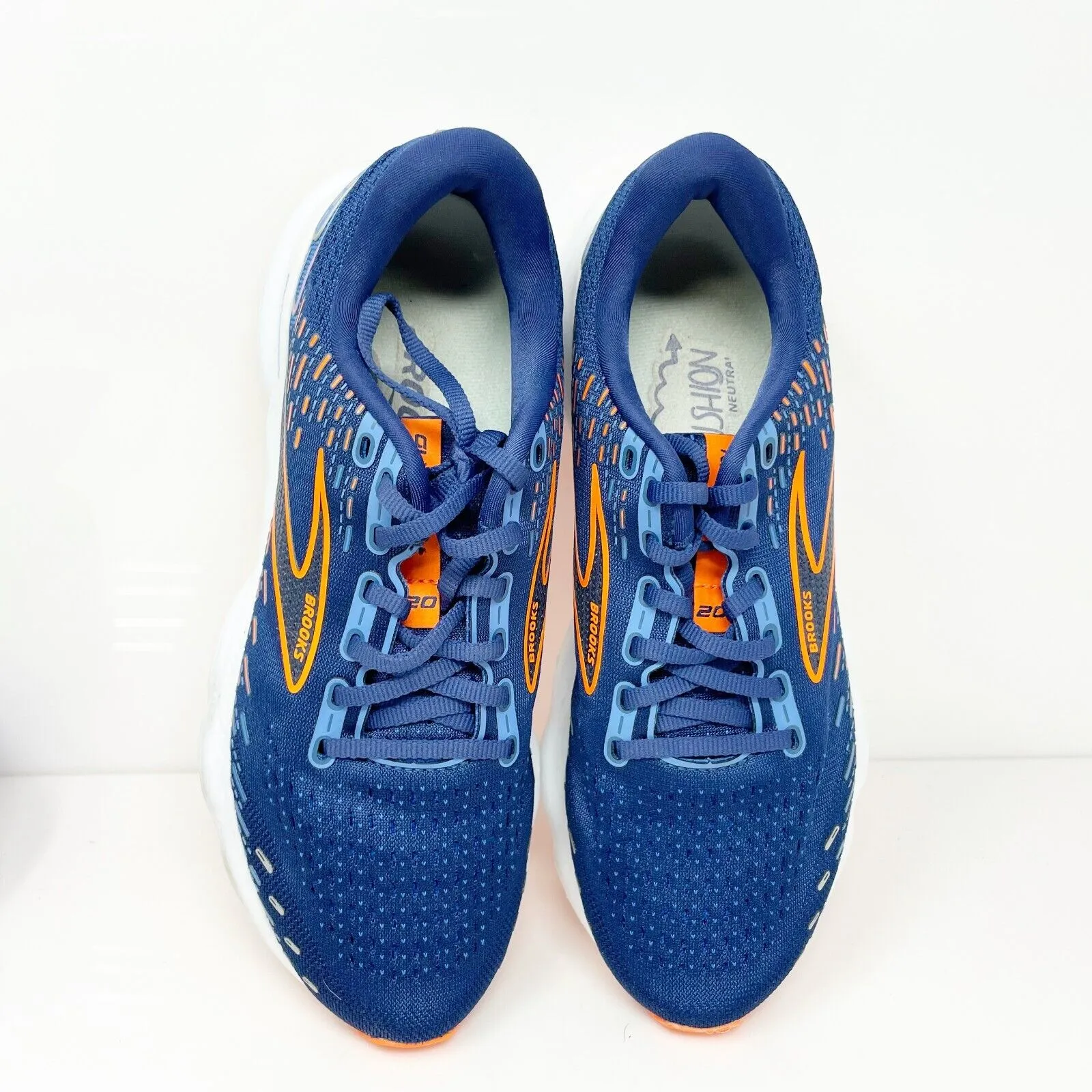 Brooks Mens Glycerin 20 1103821D444 Blue Running Shoes Sneakers Size 7.5 D