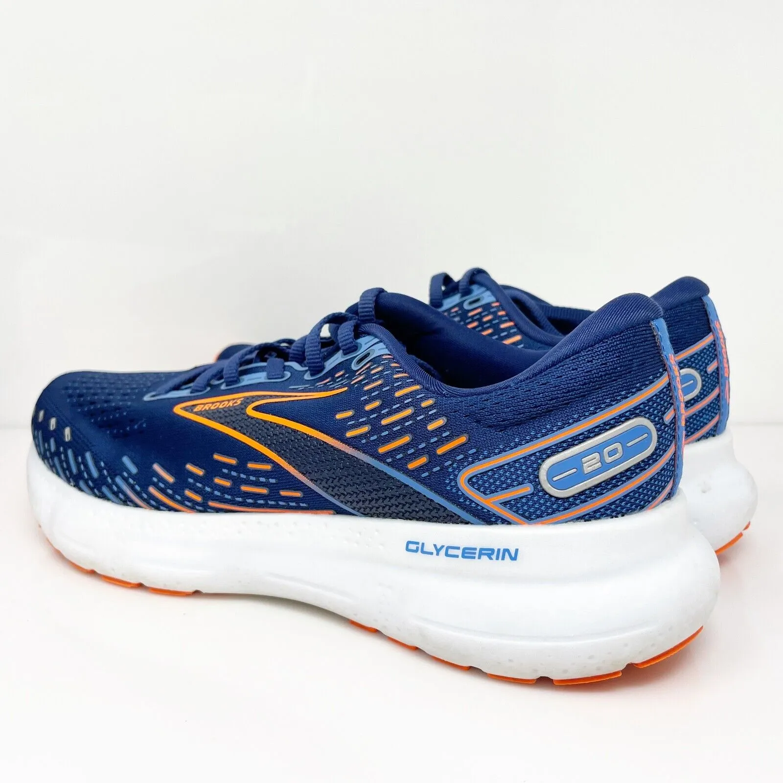 Brooks Mens Glycerin 20 1103821D444 Blue Running Shoes Sneakers Size 7.5 D