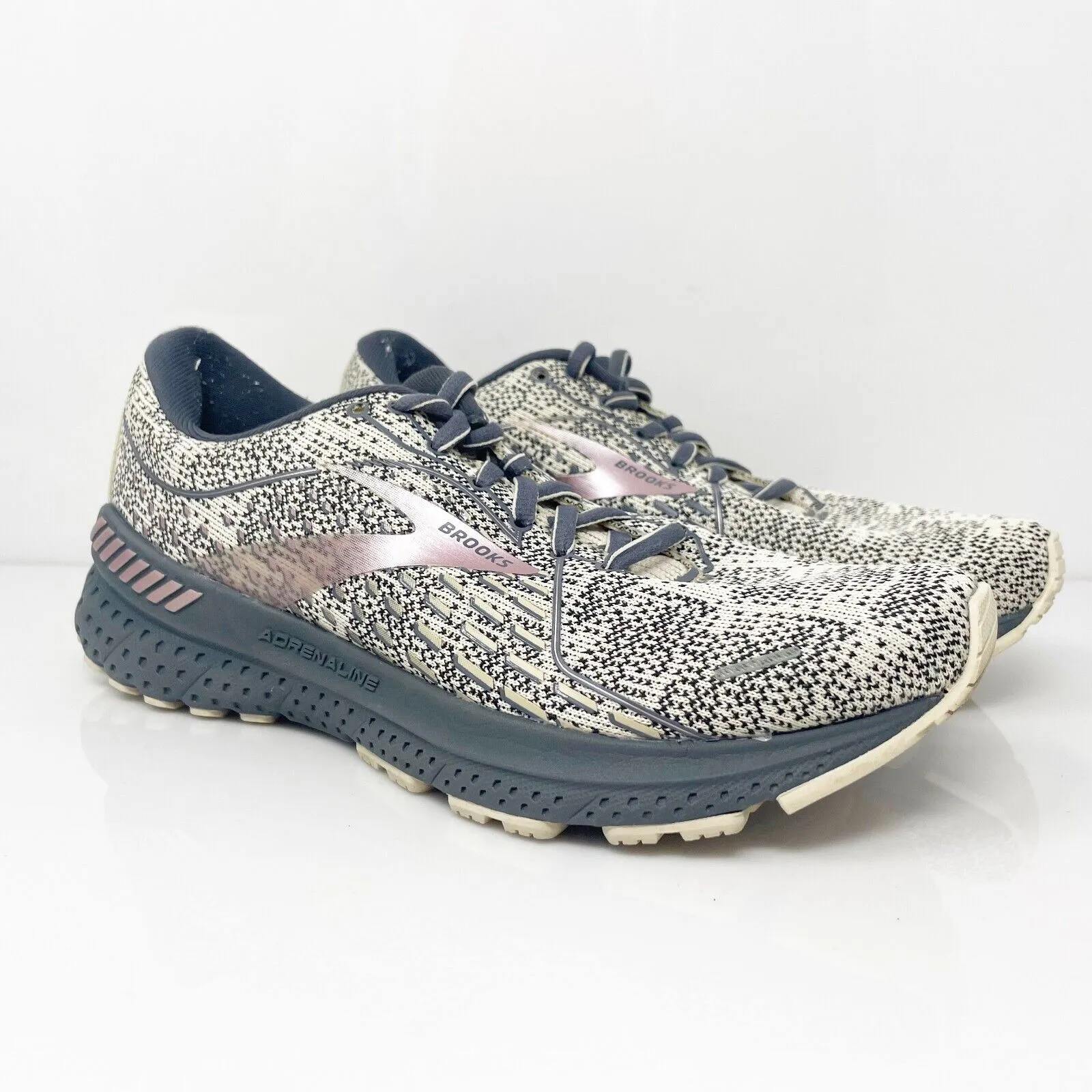 Brooks Womens Adrenaline GTS 21 1203291B276 Gray Running Shoes Sneakers Size 8 B