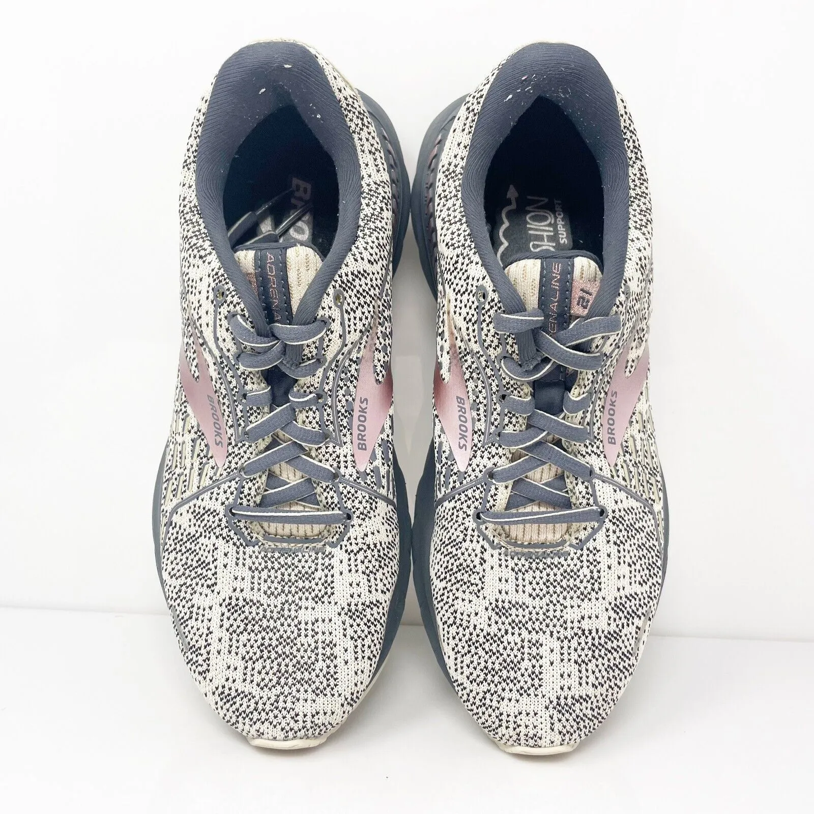 Brooks Womens Adrenaline GTS 21 1203291B276 Gray Running Shoes Sneakers Size 8 B