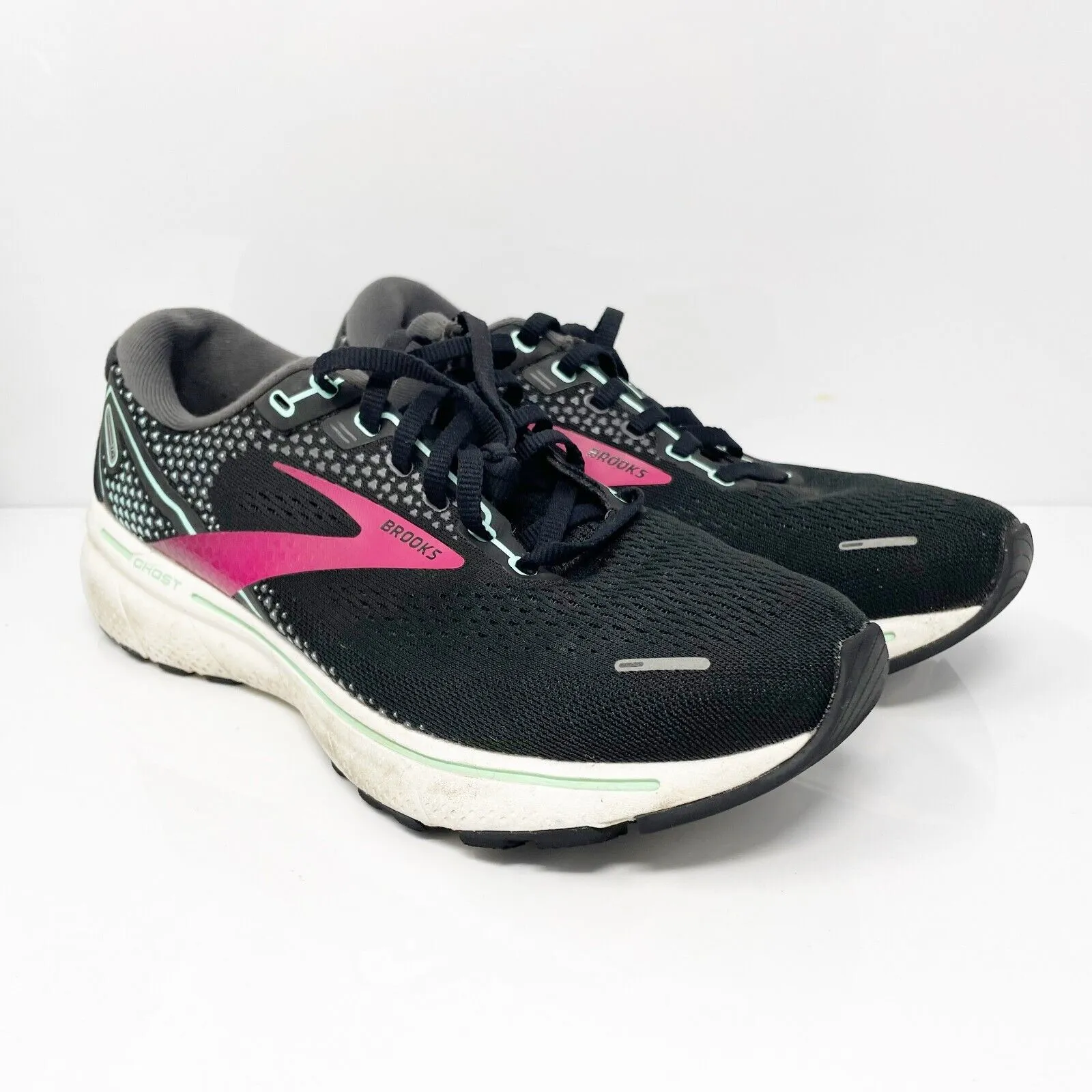 Brooks Womens Ghost 14 1203561D013 Black Running Shoes Sneakers Size 9 D