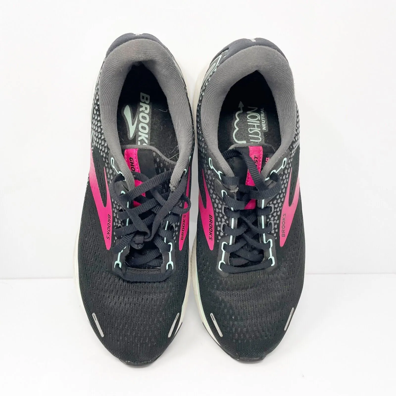 Brooks Womens Ghost 14 1203561D013 Black Running Shoes Sneakers Size 9 D